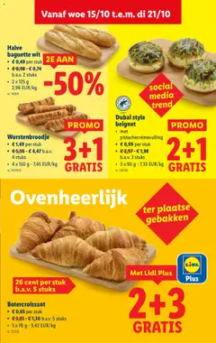 Halve baguette wit, White baguette. - Voorbeeld van een folder van Lidl, geldig van 15.10.2025 | Pagina: 17 | Producten: Baguette