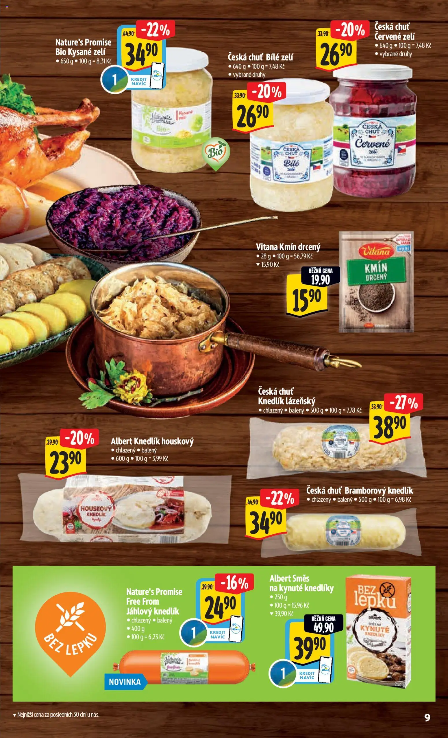 Albert leták - Hypermarket od 05.11.2025 | Strana: 15 | Produkty: Bramborový knedlík, Zelí, Kysané zelí