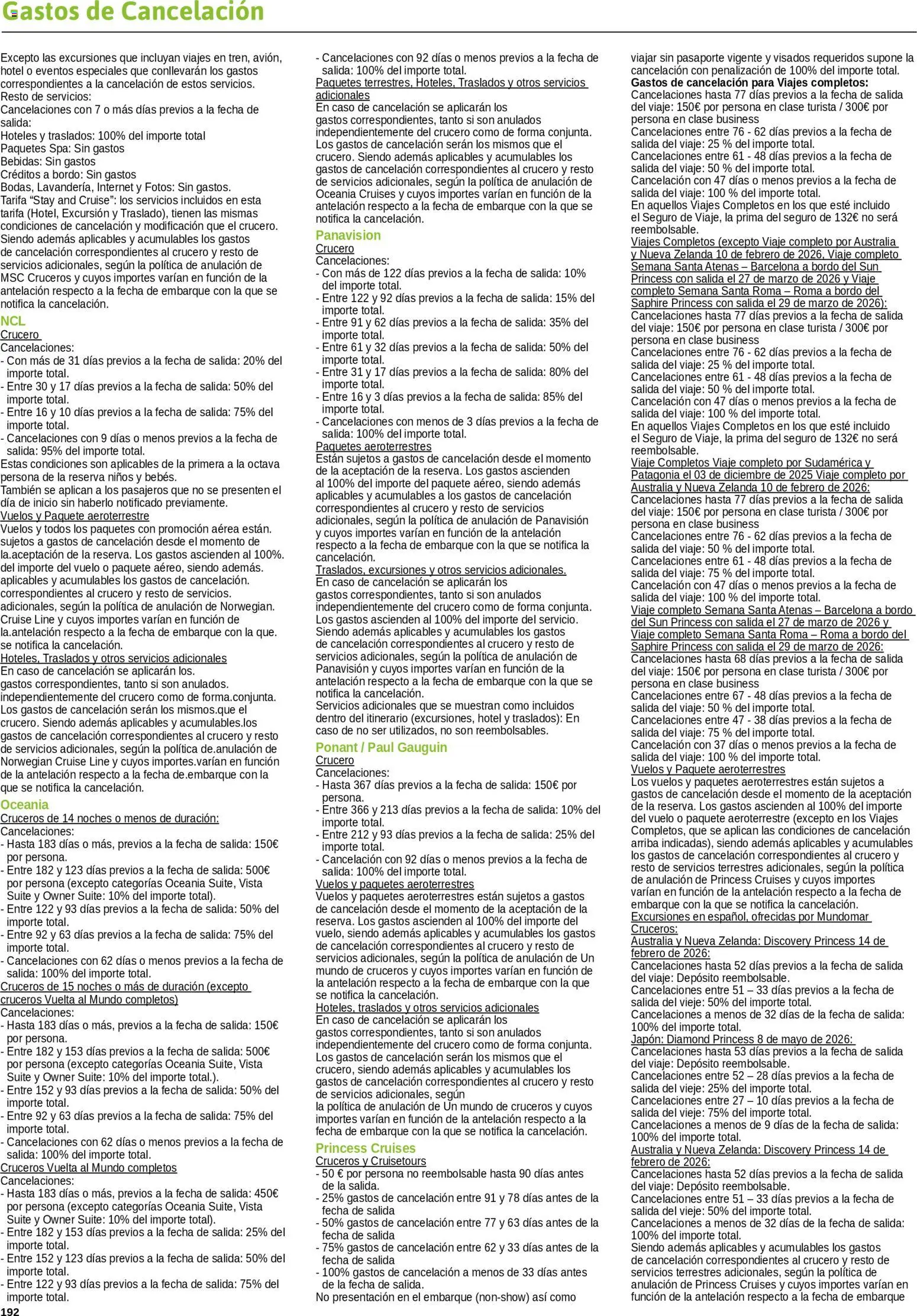Viajes El Corte Inglés Cruceros marítimos │ válido desde el 01.01.2026 | Página: 193
