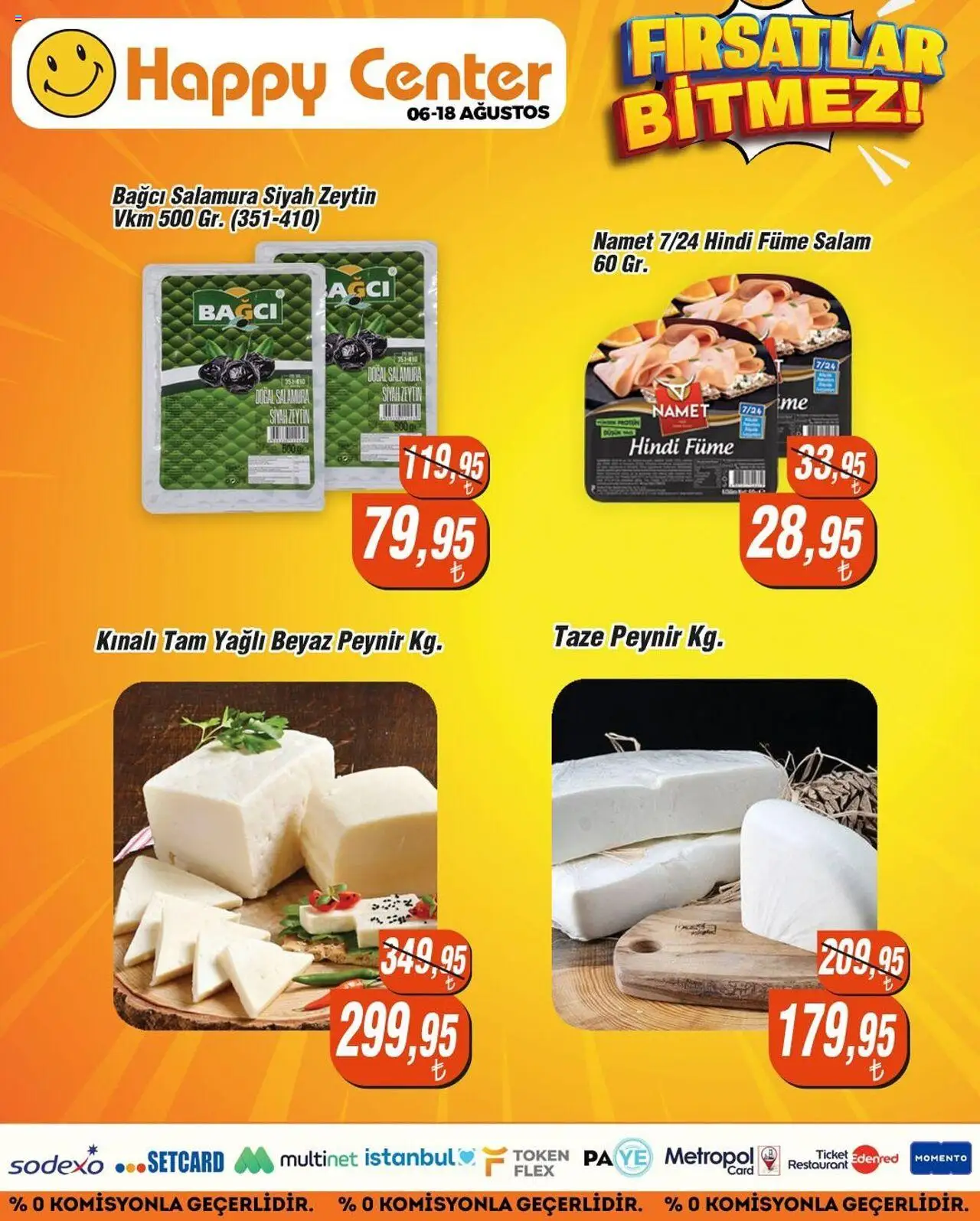 Happy Center Katalog - 06.08.2025 tarihinden itibaren geçerlidir | Sayfa: 26 | Ürünler: Peynir, Salam, Zeytin, Hindi füme