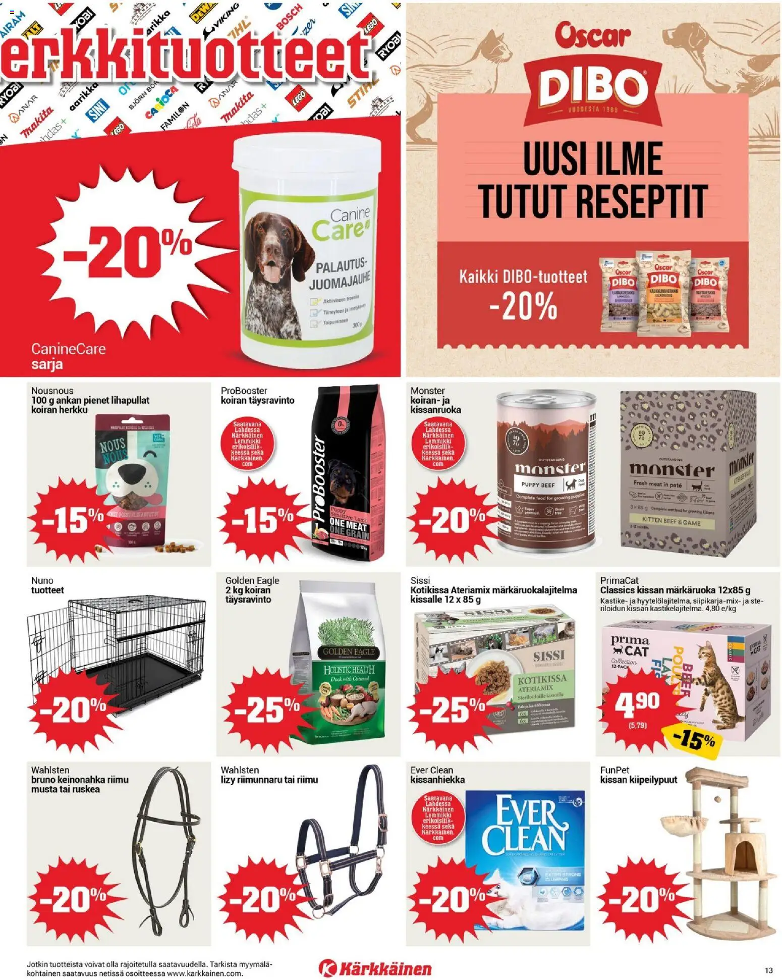 Kärkkäinen tarjoukset - Avajaiset Oulu – voimassa 04.03.2026 alkaen | Sivu: 13 | Tuotteet: Kissanhiekka, Kissanruoka