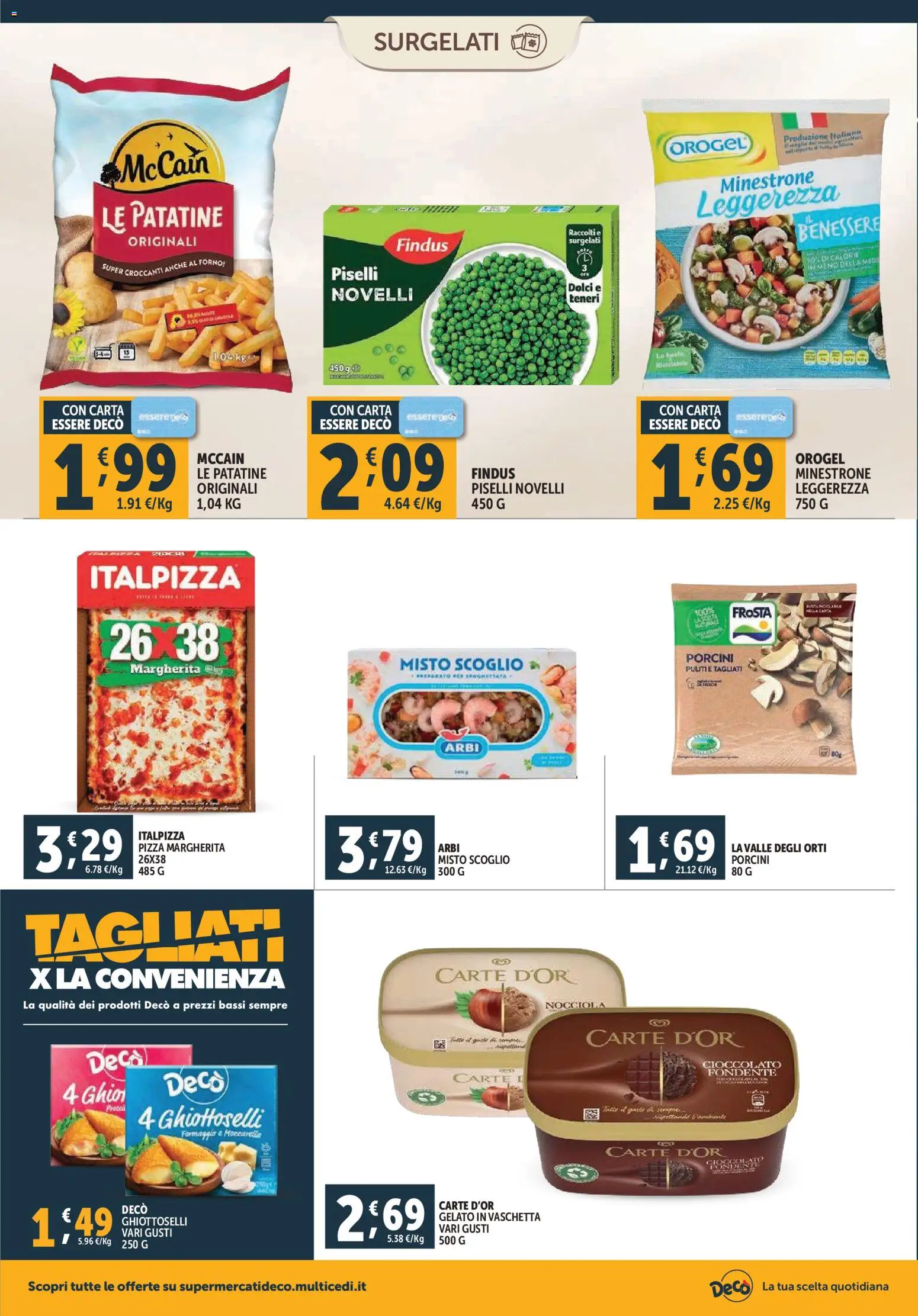 Volantino Decò del 20.11.2025 | Pagina: 8 | Prodotti: Minestrone, Pizza, Formaggio, Forno