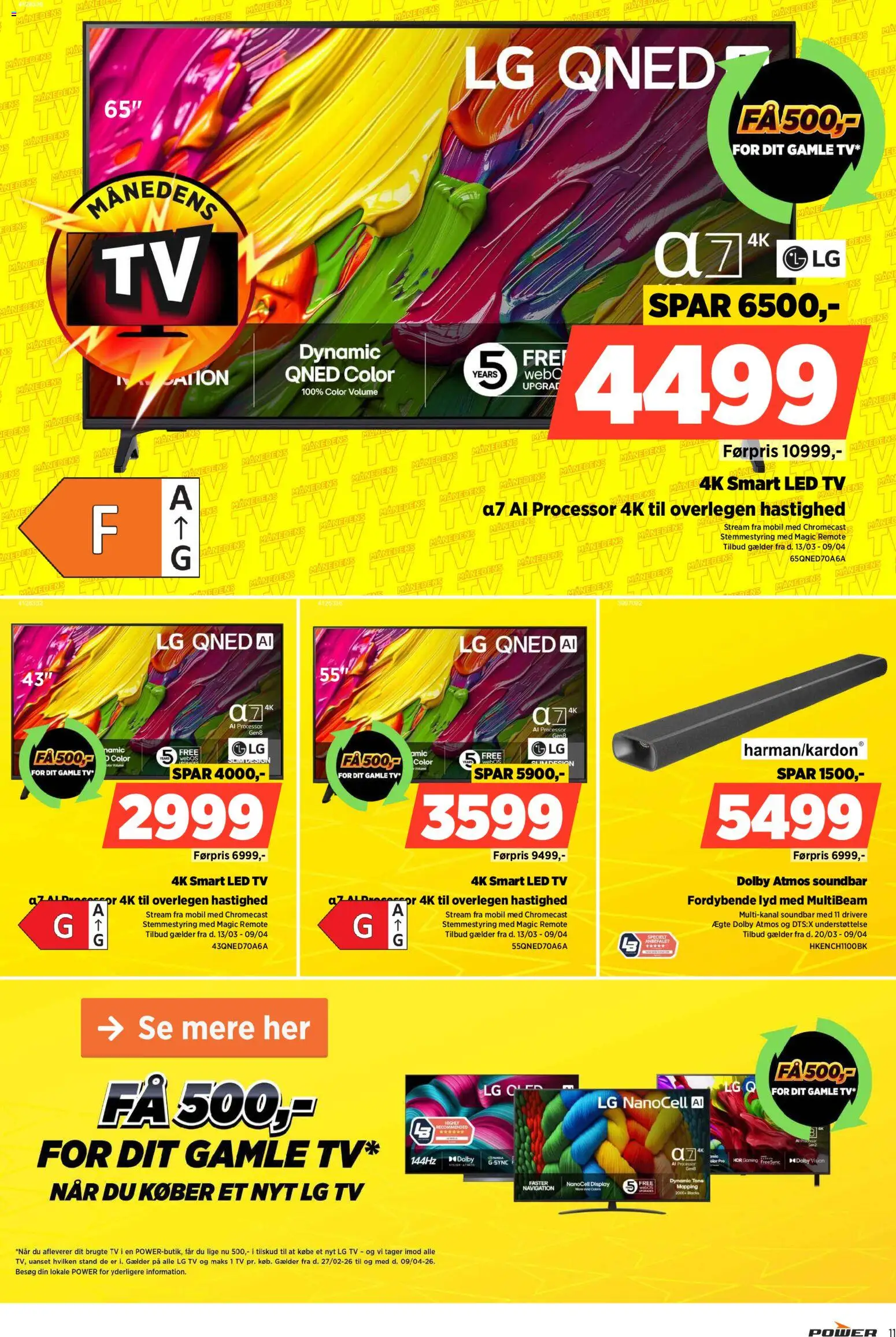 Power tilbudsavis – gyldig fra 20.03.2026 | Side: 11 | Produkter: Soundbar, TV, Lyd, Navigation