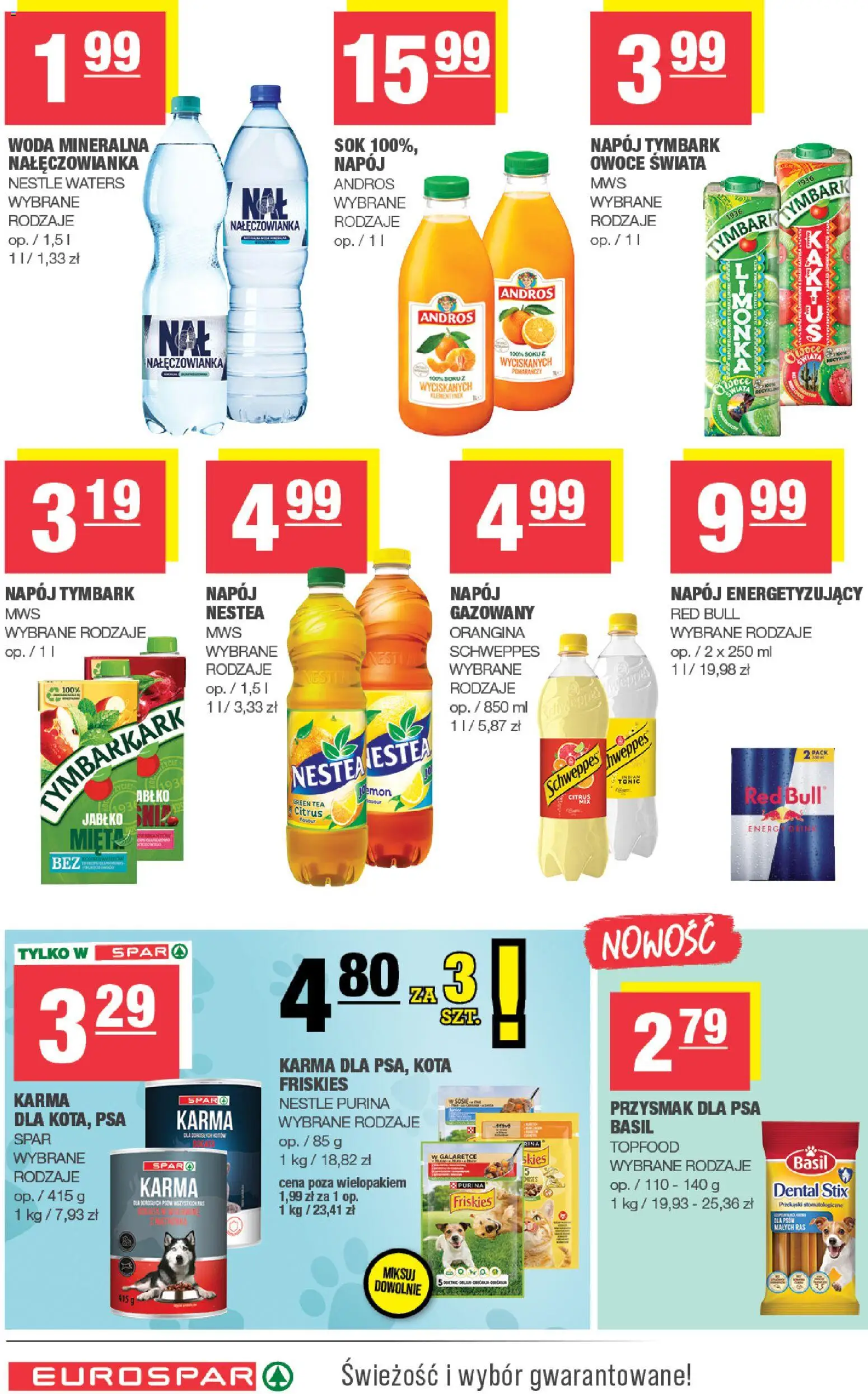 Spar gazetka - Eurospar od 16.03.2026 | Strona: 14 | Produkty: Red bull, Sok, Woda, Owoce