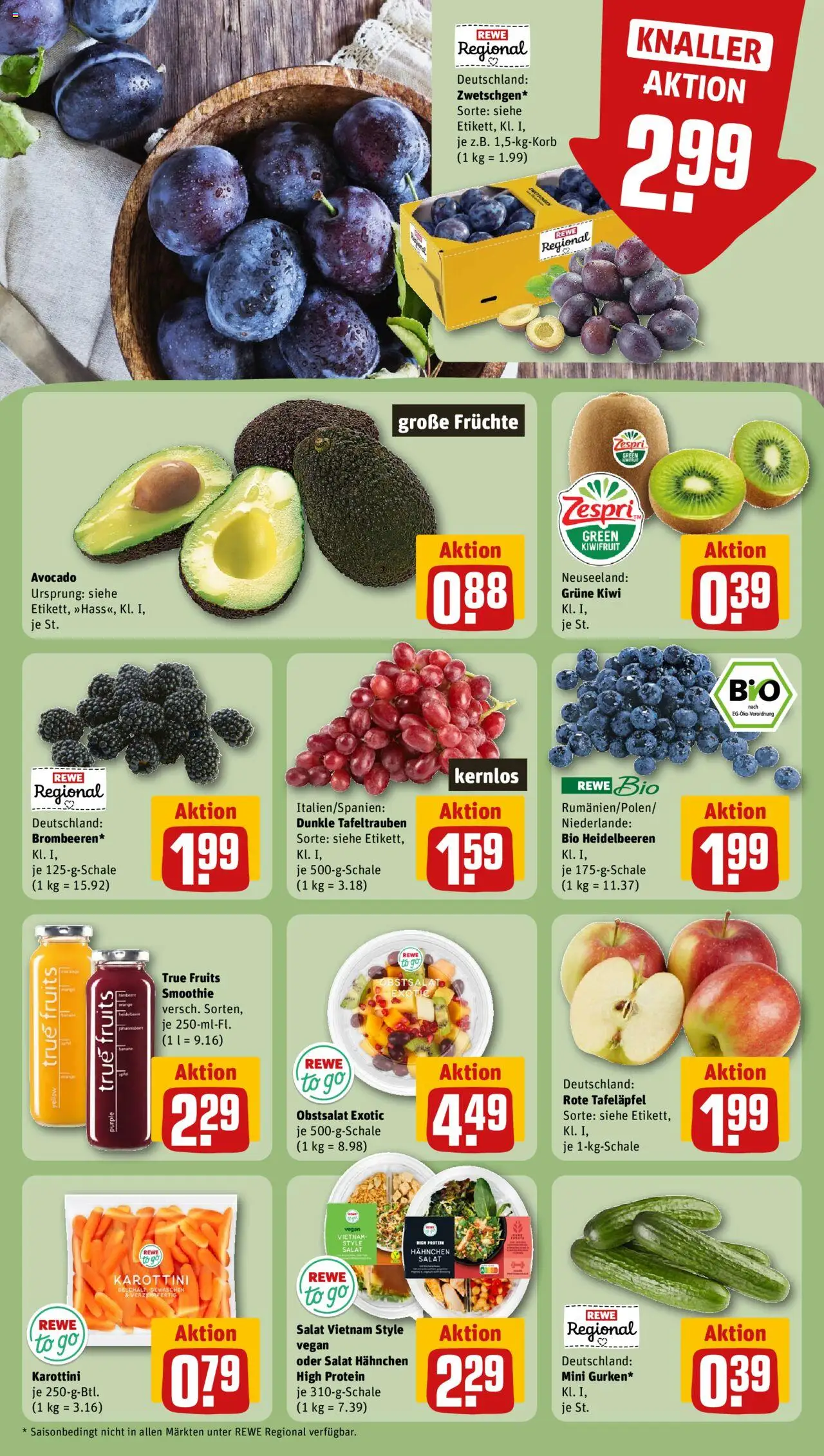 Rewe ihr Kaufpark Prospekt 	 - gültig ab dem 28.07.2025 | Seite: 4 | Produkte: Heidelbeeren, Avocado, Mango, Salat