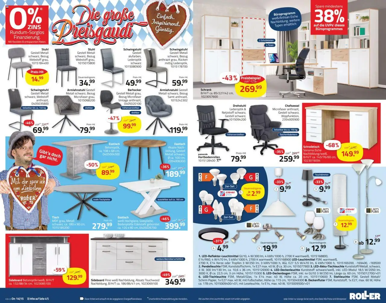 Roller Prospekt 	 – gültig ab 21.09.2025 | Seite: 8 | Produkte: Tisch, Stuhl, Schrank, Chefsessel
