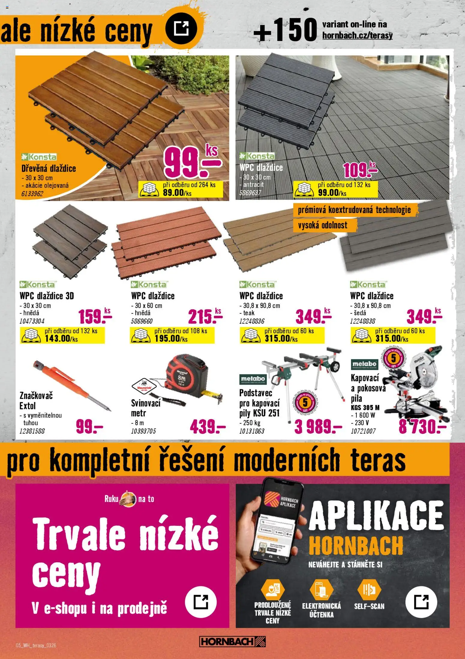 HORNBACH leták - Terasa od 11.03.2026 | Strana: 5 | Produkty: Pila