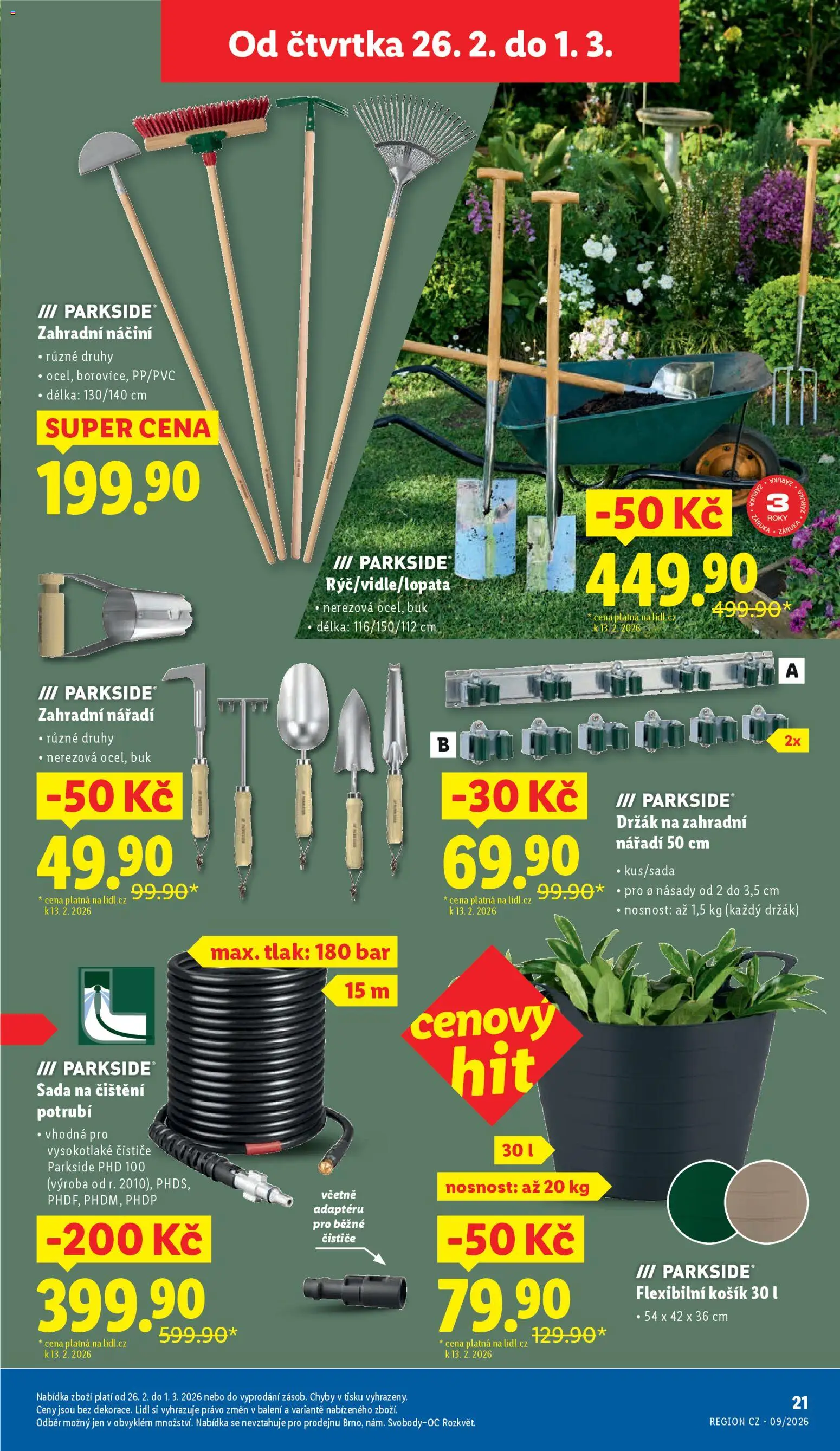 Lidl leták - Zahradní šuškanda od 24.02.2026 | Strana: 9 | Produkty: Parkside, Košík, Nářadí