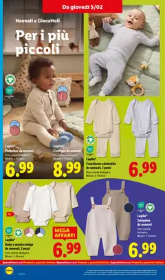 Anteprima del volantino Lupilu® Pantaloni da neonati, Puro cotone biologico Misure: 2-24 mesi valido a partire dal 02.02.2026 | Pagina: 38 | Prodotti: Pantaloni, Cardigan