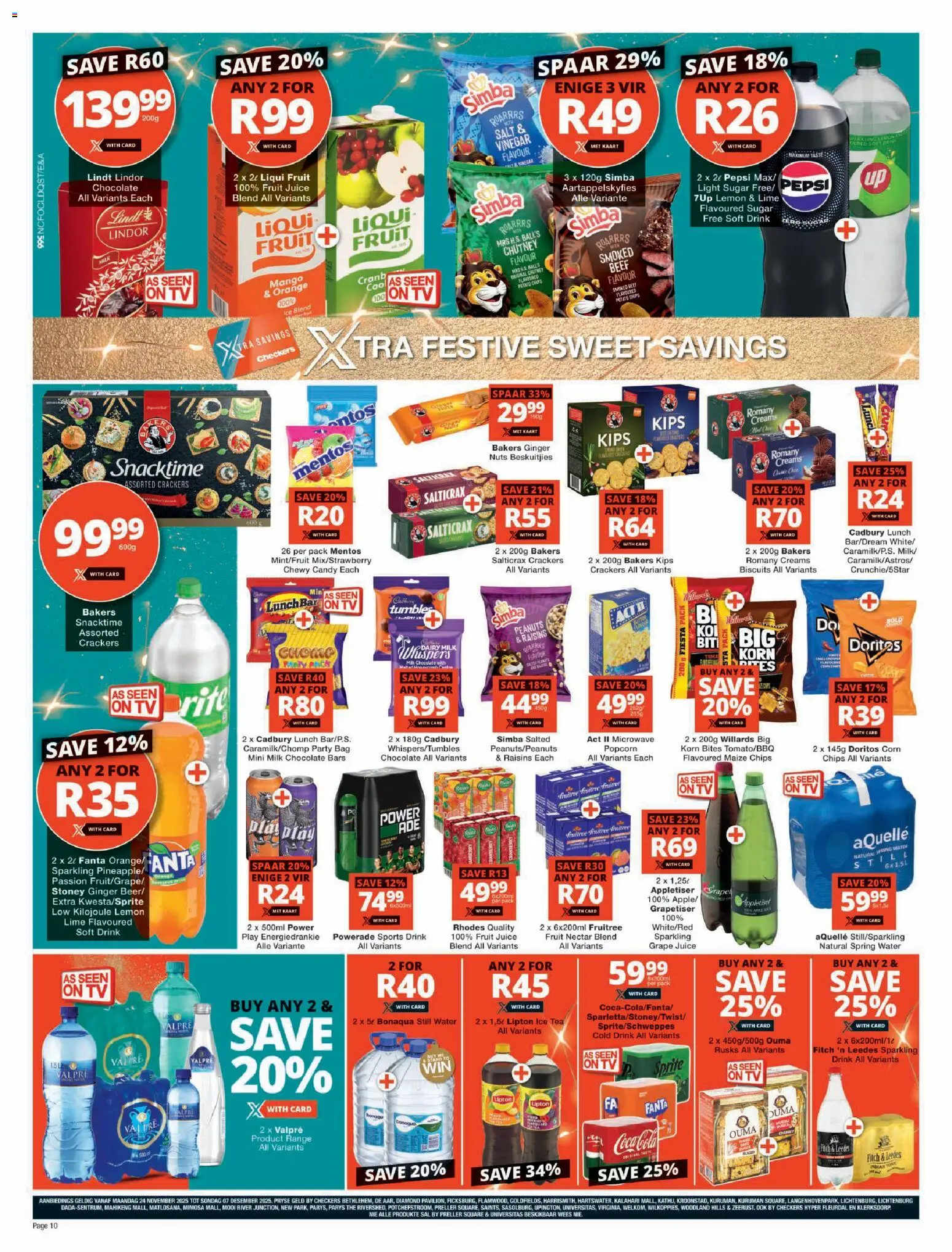 New Checkers catalogue – valid from 24.11.2025 | Page: 10 | Products: Juice, Fanta, Fruit, Sugar