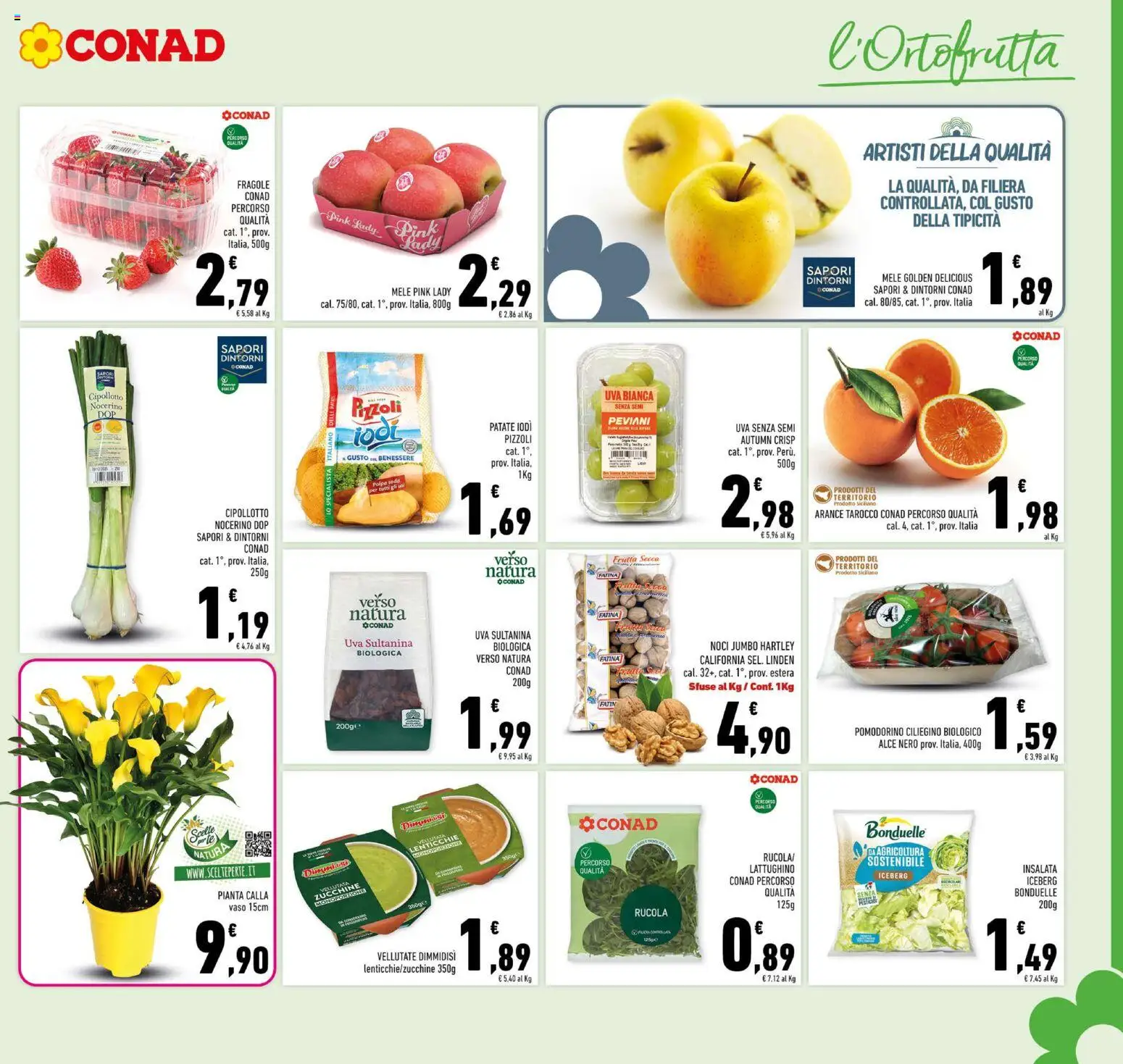 Volantino Conad del 11.02.2026 | Pagina: 5 | Prodotti: Arance, Lenticchie, Zucchine, Vaso