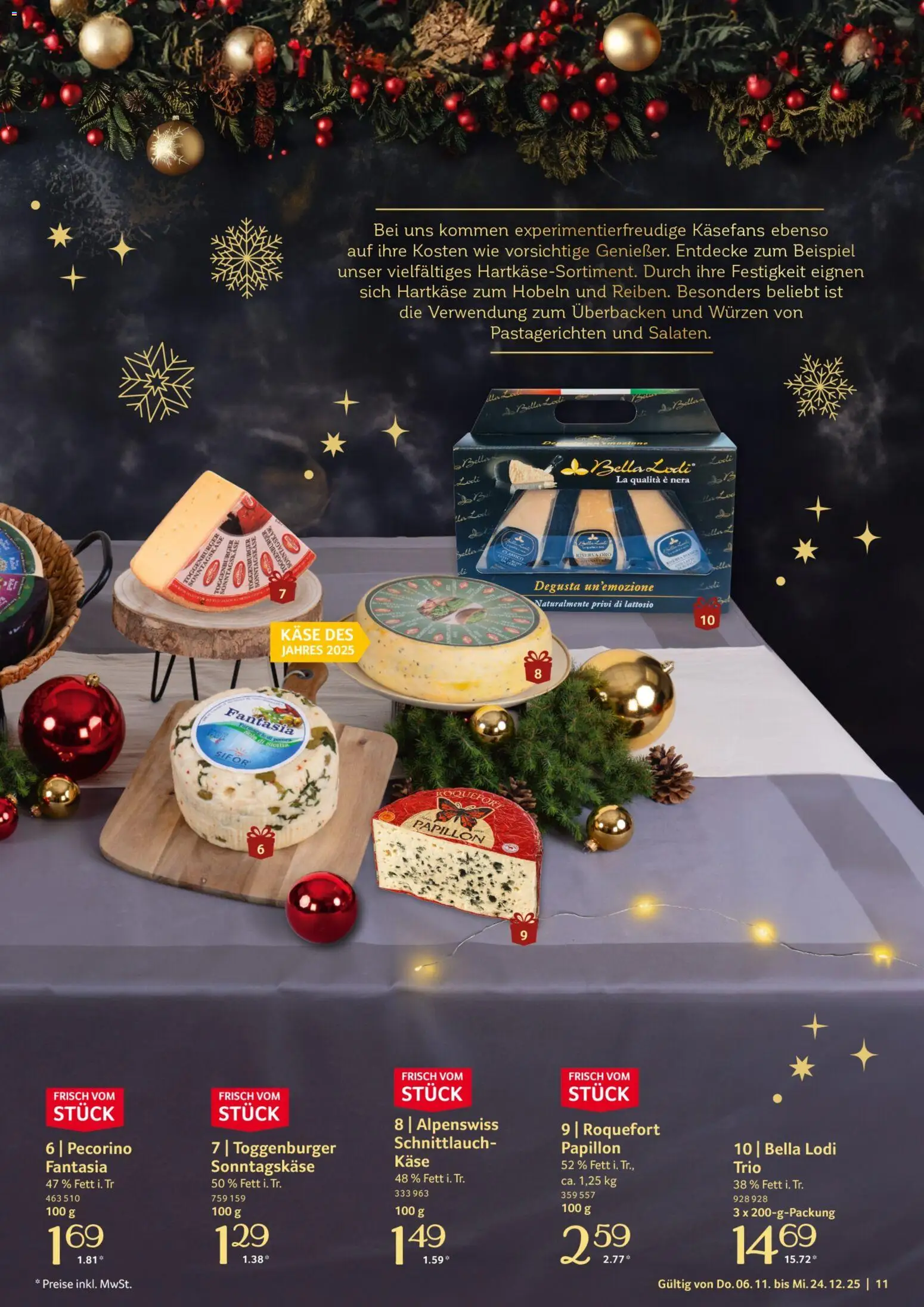 Selgros Genussmomente – gültig ab 06.10.2025 | Seite: 11 | Produkte: Käse