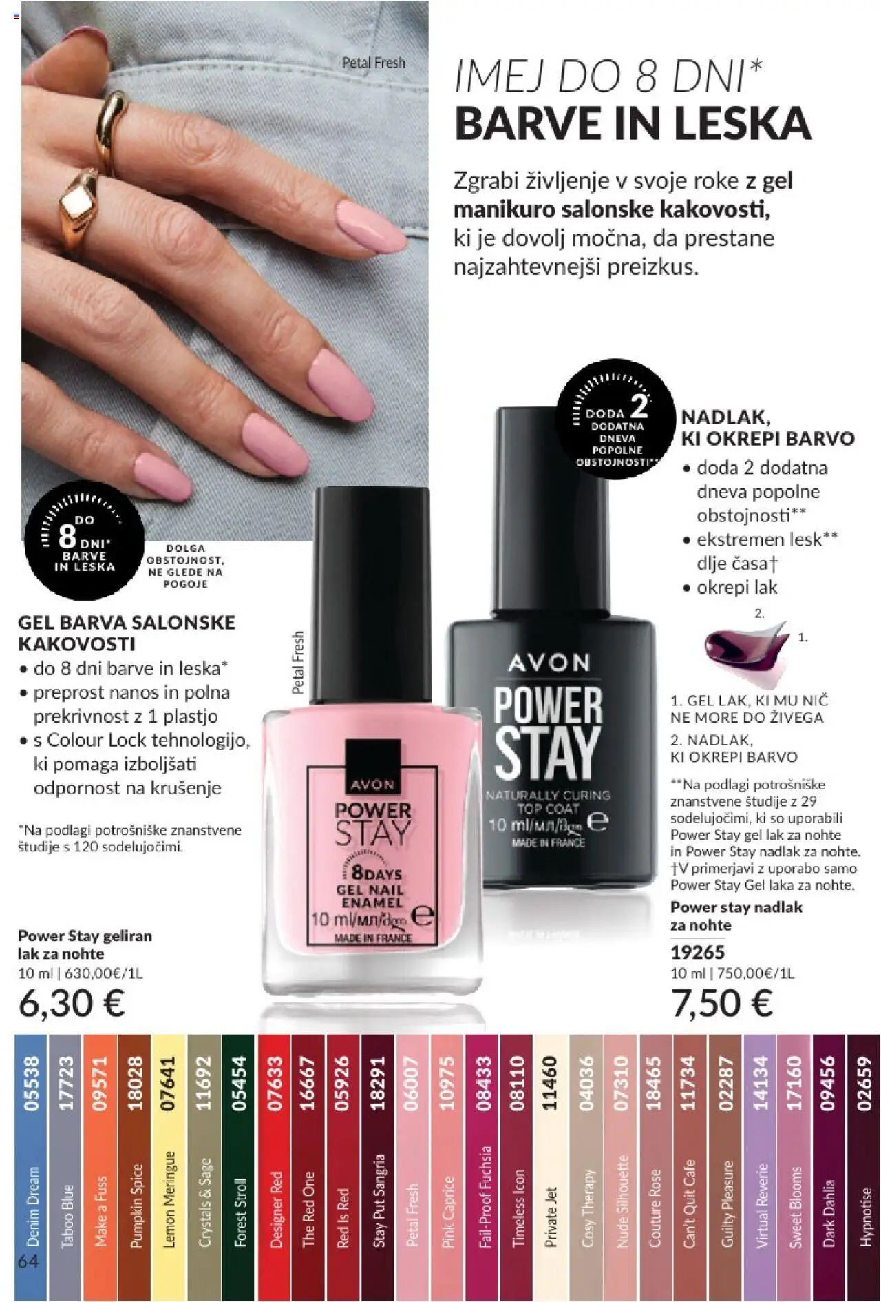 Avon katalog │ velja od 01.07.2025 | Stran: 64 | Izdelki: Lak za nohte, Lak, Barva