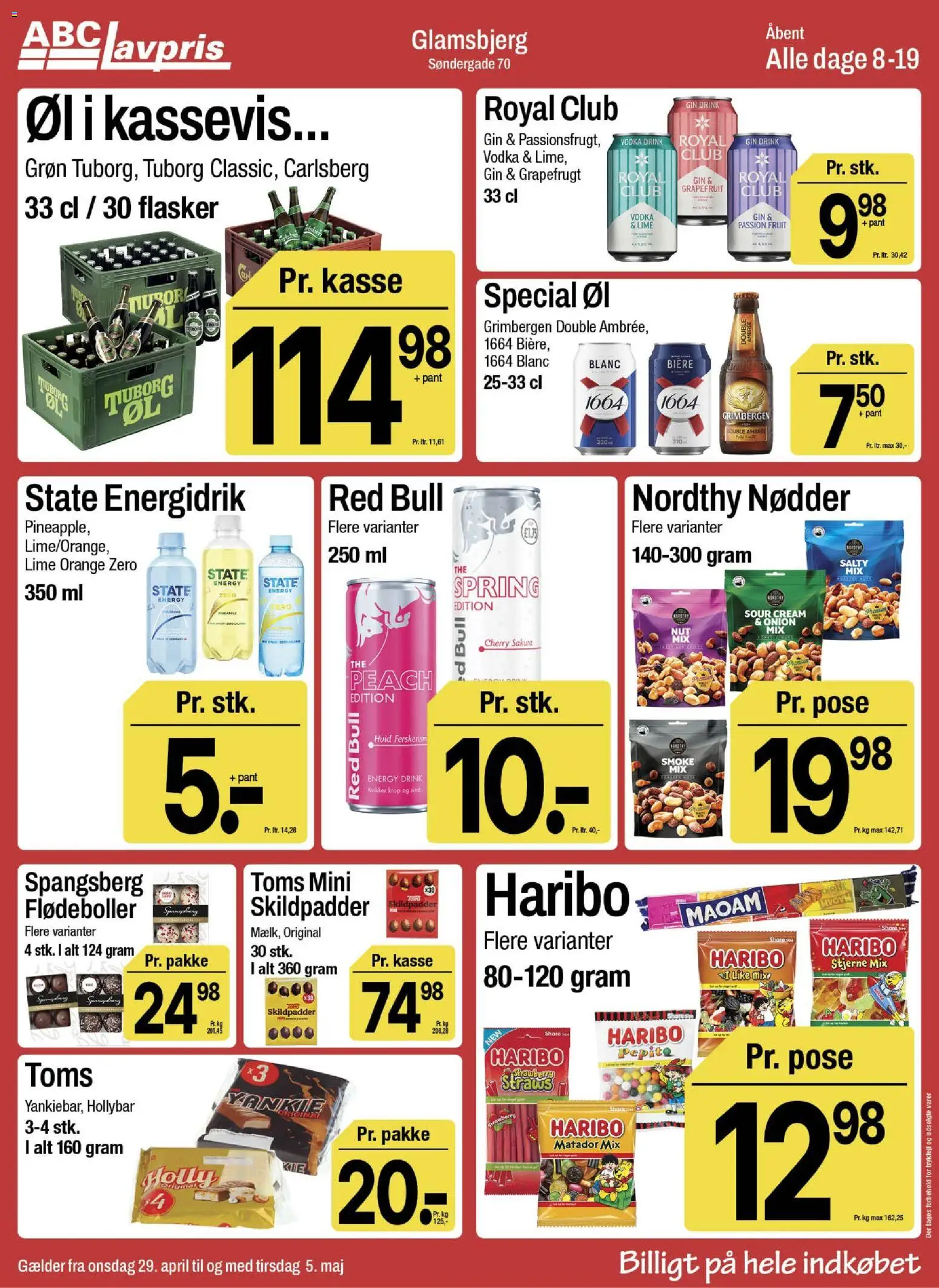 Abc Lavpris tilbudsavis – gyldig fra 29.04.2026 | Side: 12 | Produkter: Øl, Nødder, Lime, Cherry