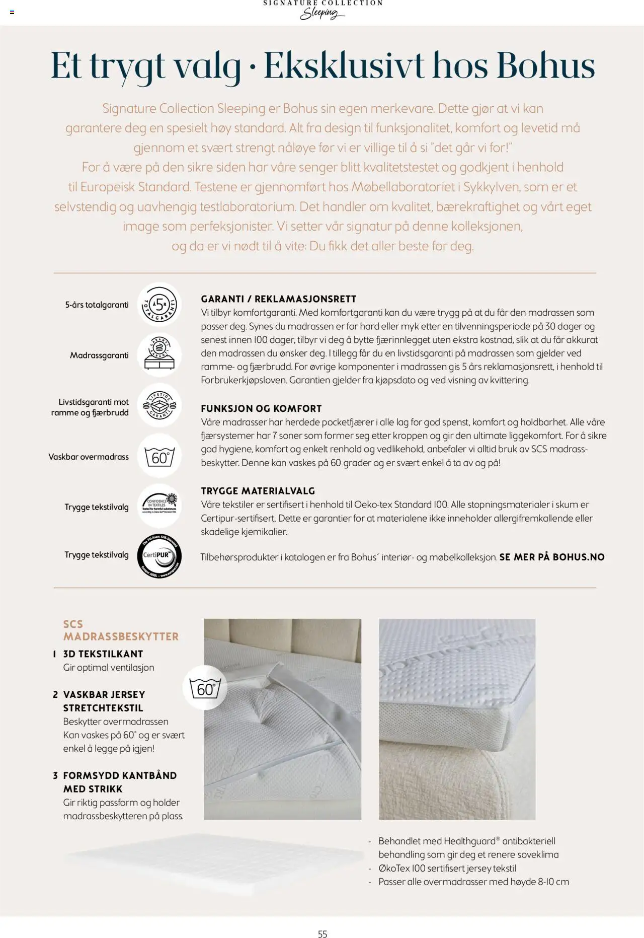  | Side: 55 | Produkter: Overmadrass, Madrass, Interiør, Strikk