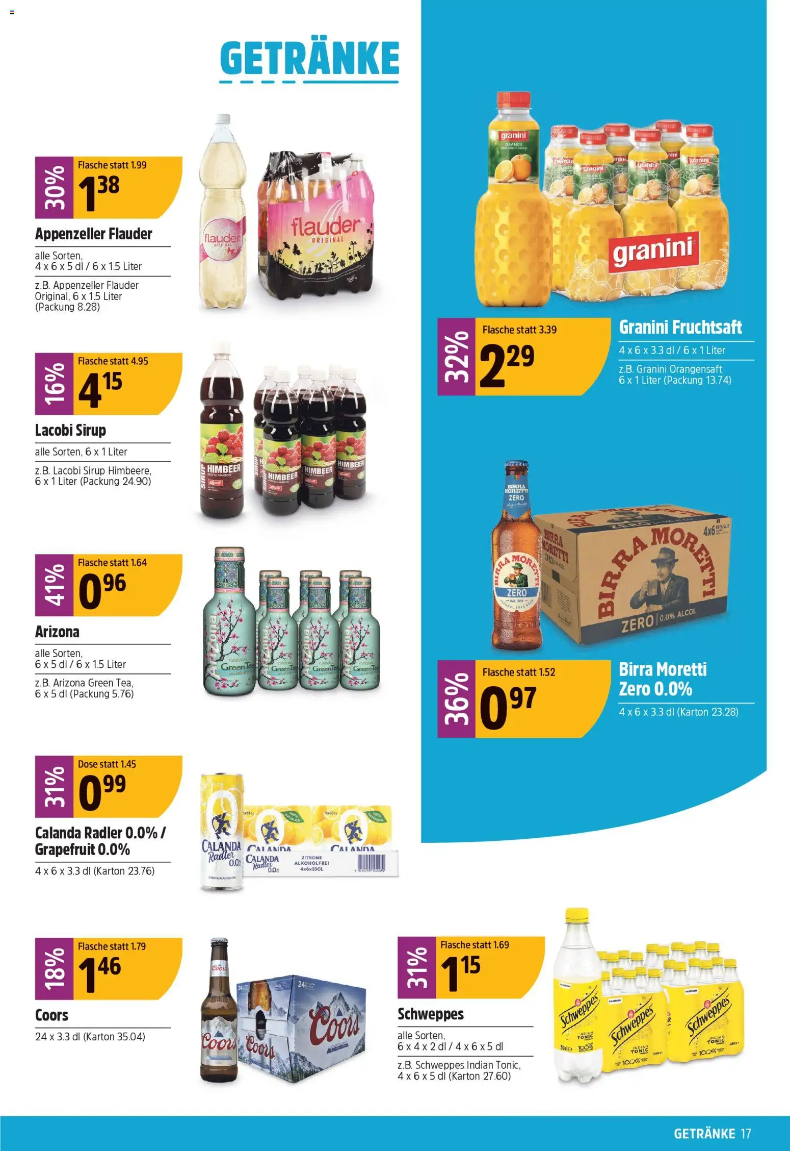 TopCC aktionen – gültig ab 06.04.2026 | Seite: 17 | Produkte: Sirup, Orangensaft, Grapefruit, Zitrone