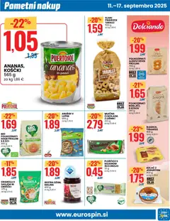Novi Eurospin katalog ponudbe – veljaven od 11.09.2025 | Stran: 9 | Izdelki: Keksi, Arašidi, Cokolada, Orescki