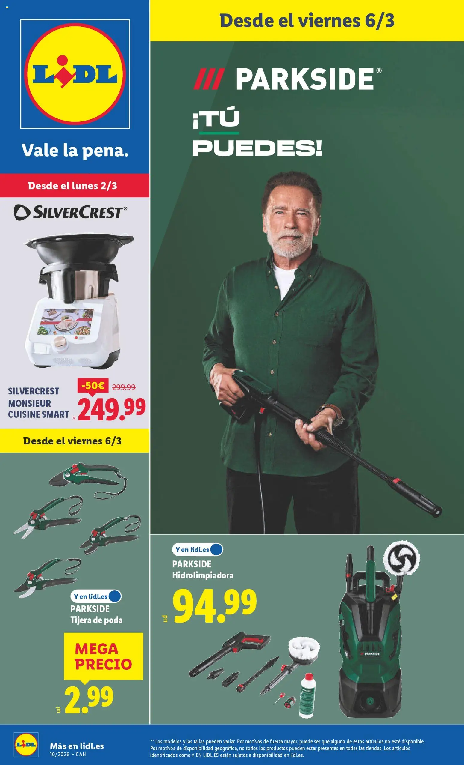 Lidl folleto de bazar │ válido desde el 02.03.2026 | Página: 1 | Productos: Hidrolimpiadora, Tijera de poda