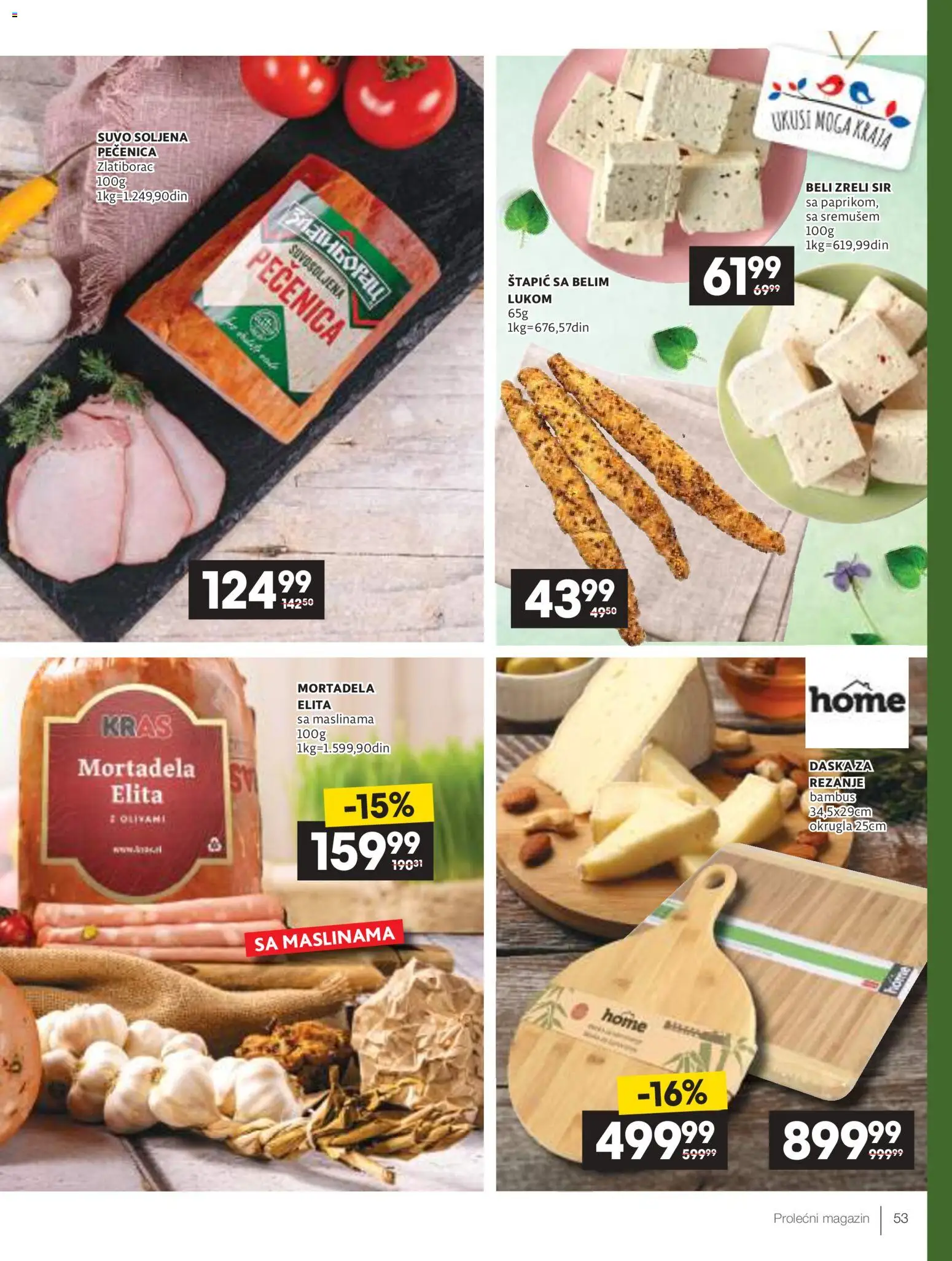 Idea katalog - važi od 09.04.2026 | Strana: 53 | Proizvode: Mortadela, Sir, Pečenica
