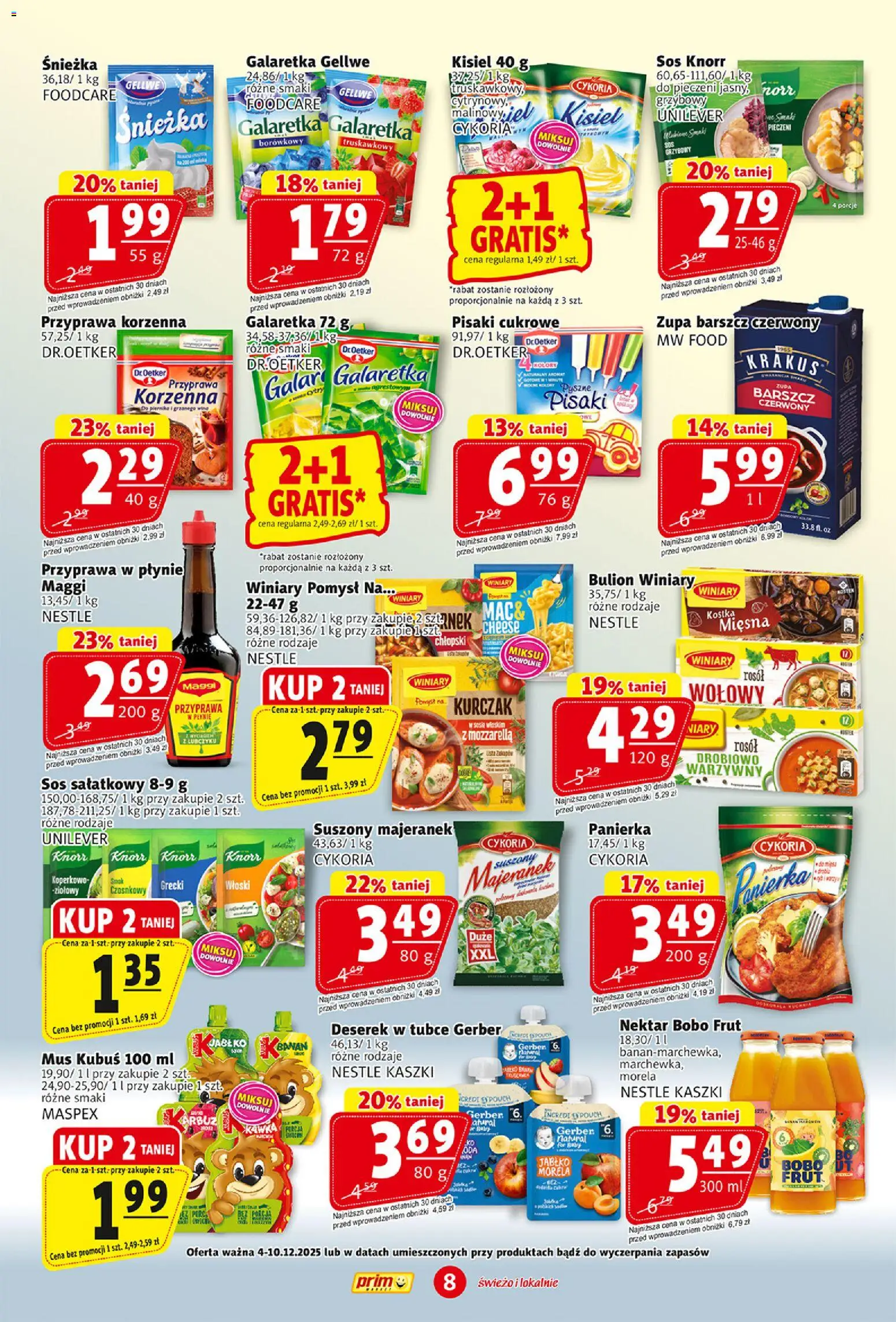 Prim Market Gazetka od 04.12.2025 | Strona: 8 | Produkty: Barszcz, Arbuz, Bobo frut, Zupa