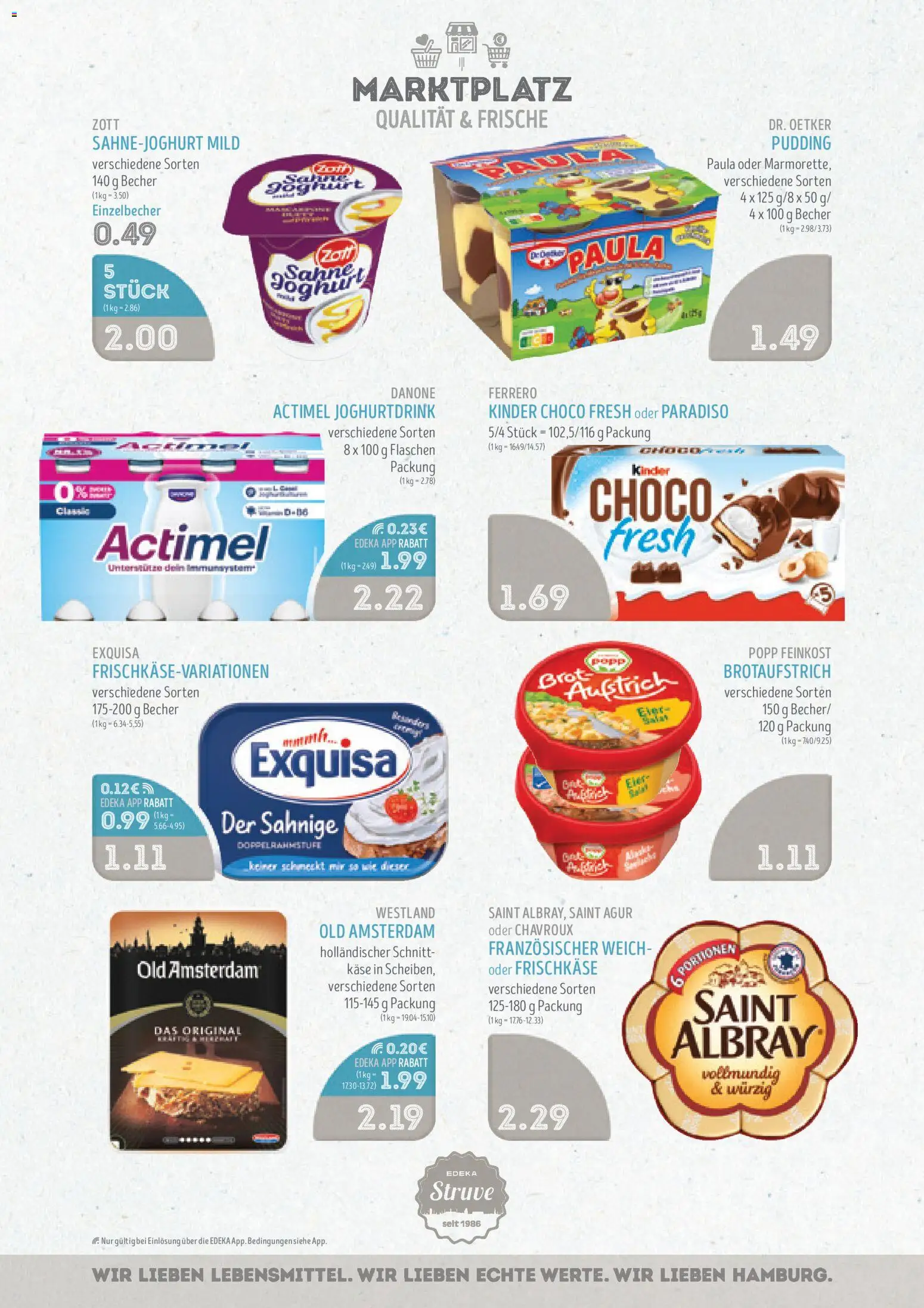 Edeka Struve Prospekt 	 – gültig ab 19.01.2026 | Seite: 8 | Produkte: Actimel, Käse, Joghurt, Frischkase