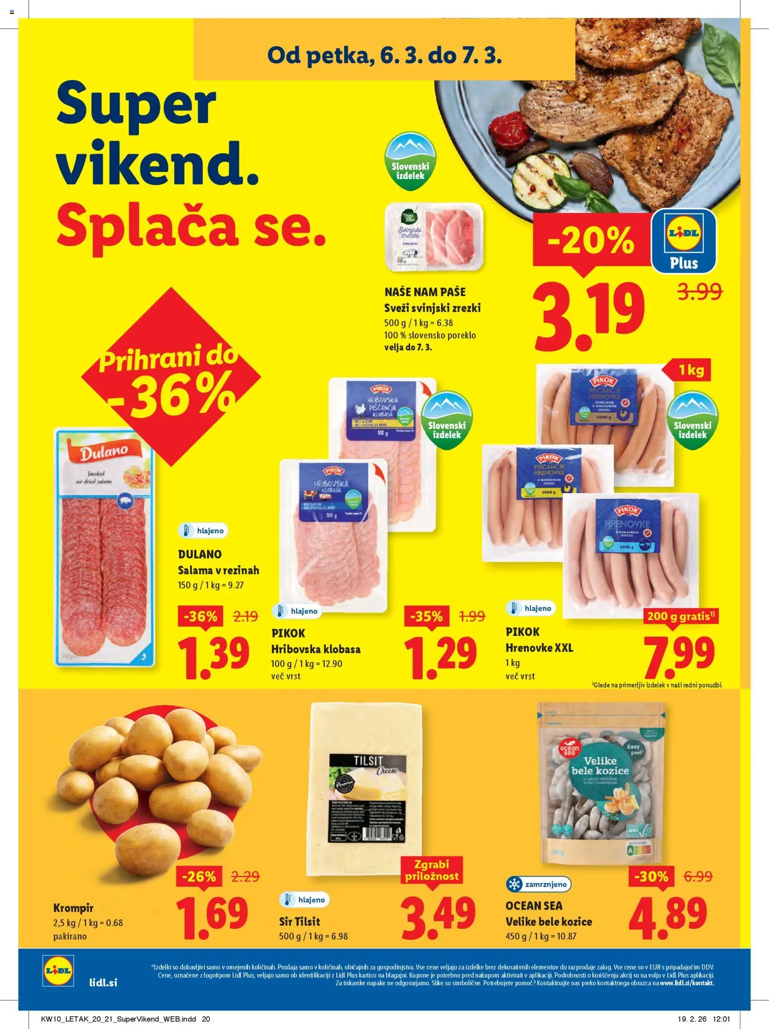 Novi Lidl katalog ponudbe – veljaven od 05.03.2026 | Stran: 48 | Izdelki: Hrenovke, Sir, Zrezki, Salama