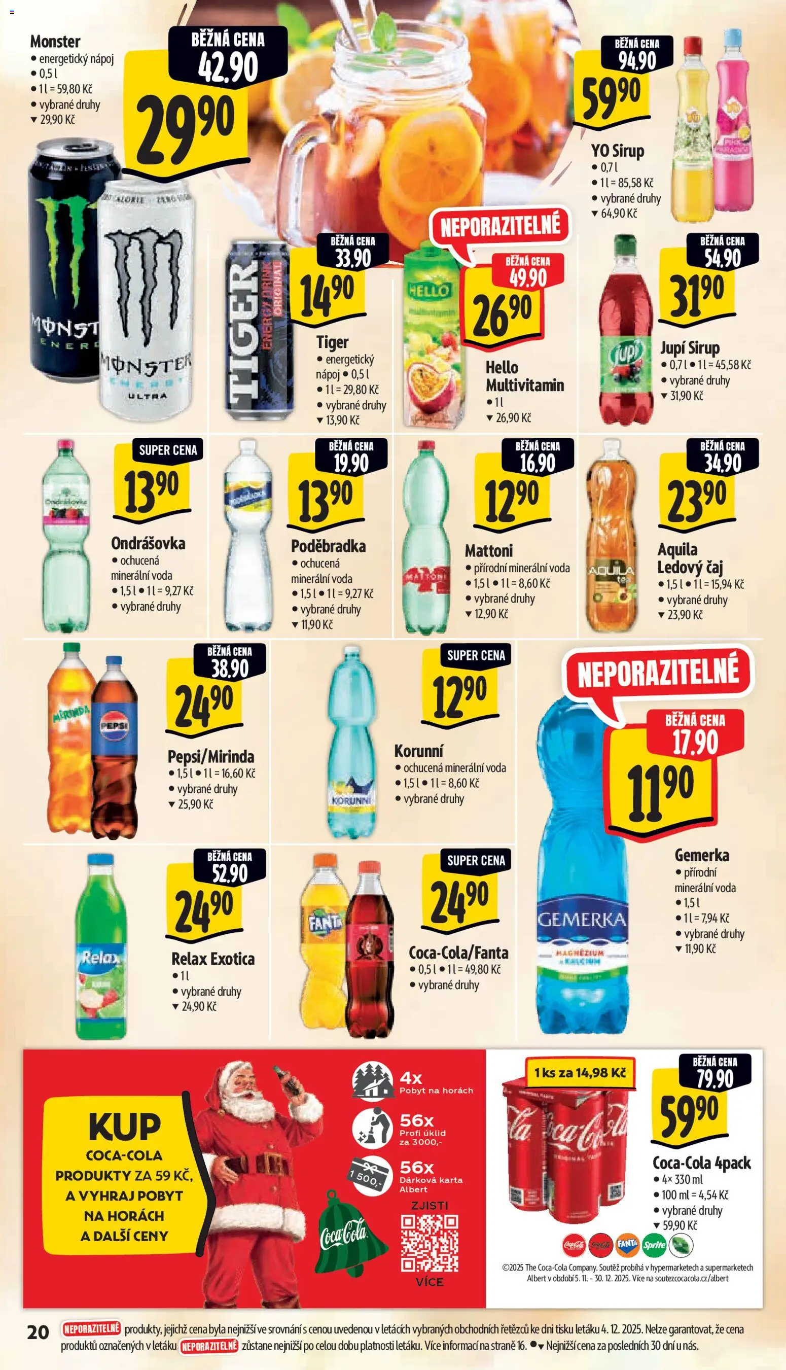 Albert leták - Supermarket od 10.12.2025 | Strana: 28 | Produkty: Mattoni, Pepsi, Gemerka, Aquila