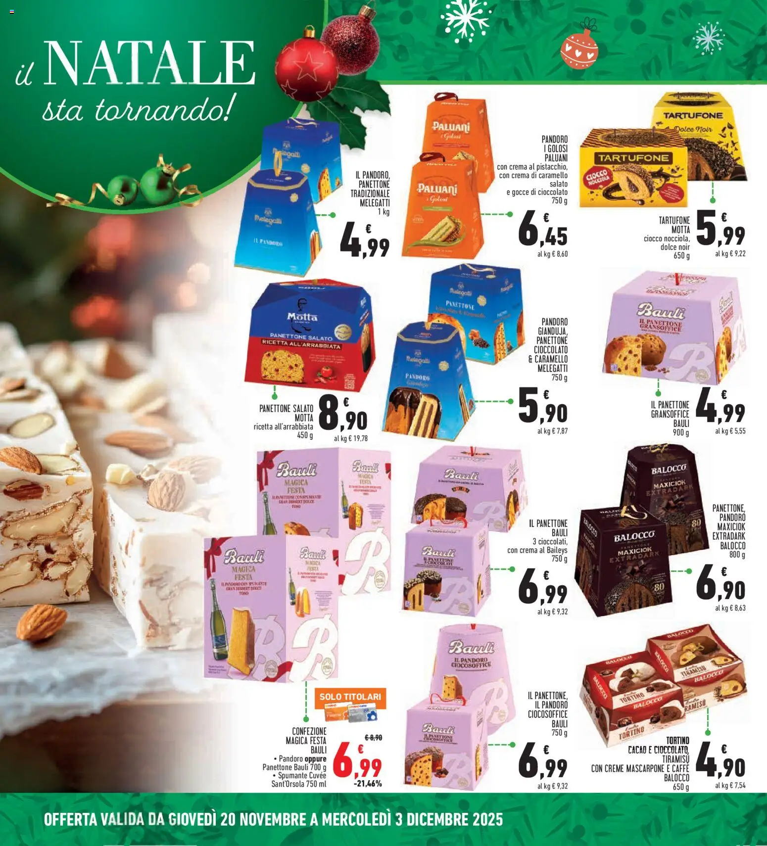 Volantino Conad del 20.11.2025 | Pagina: 12 | Prodotti: Crema, Spumante, Cacao, Mascarpone