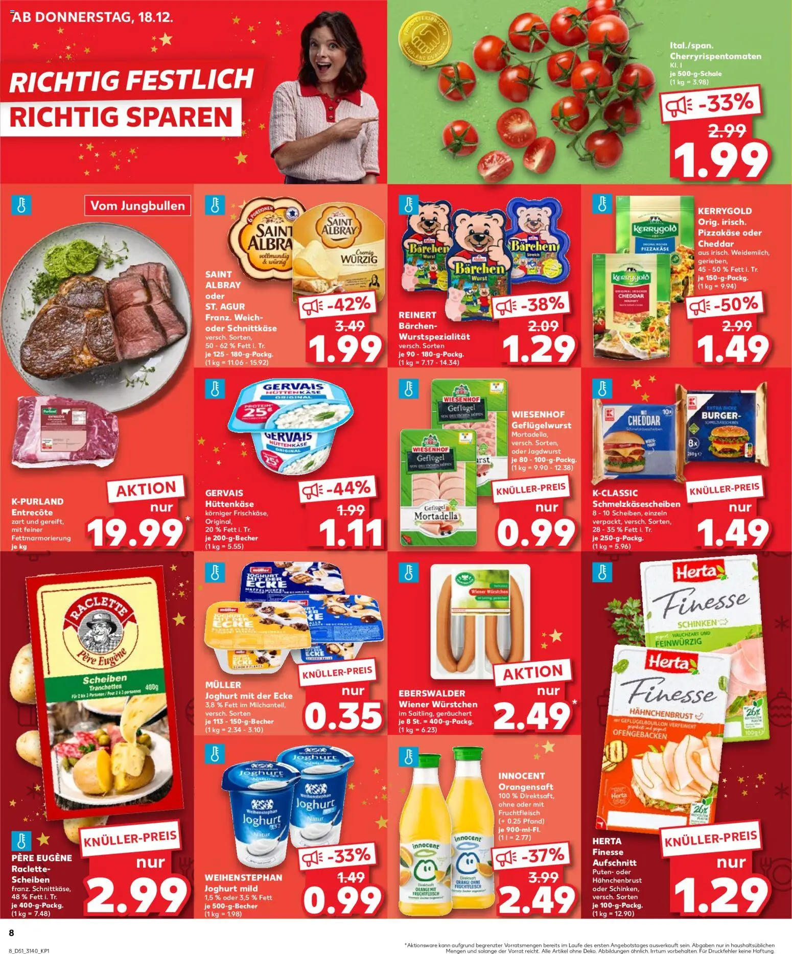Kaufland prospekt Leipzig	 – gültig ab 21.12.2025 | Seite: 8 | Produkte: Burger, Wurst, Raclette, Hahnchenbrust