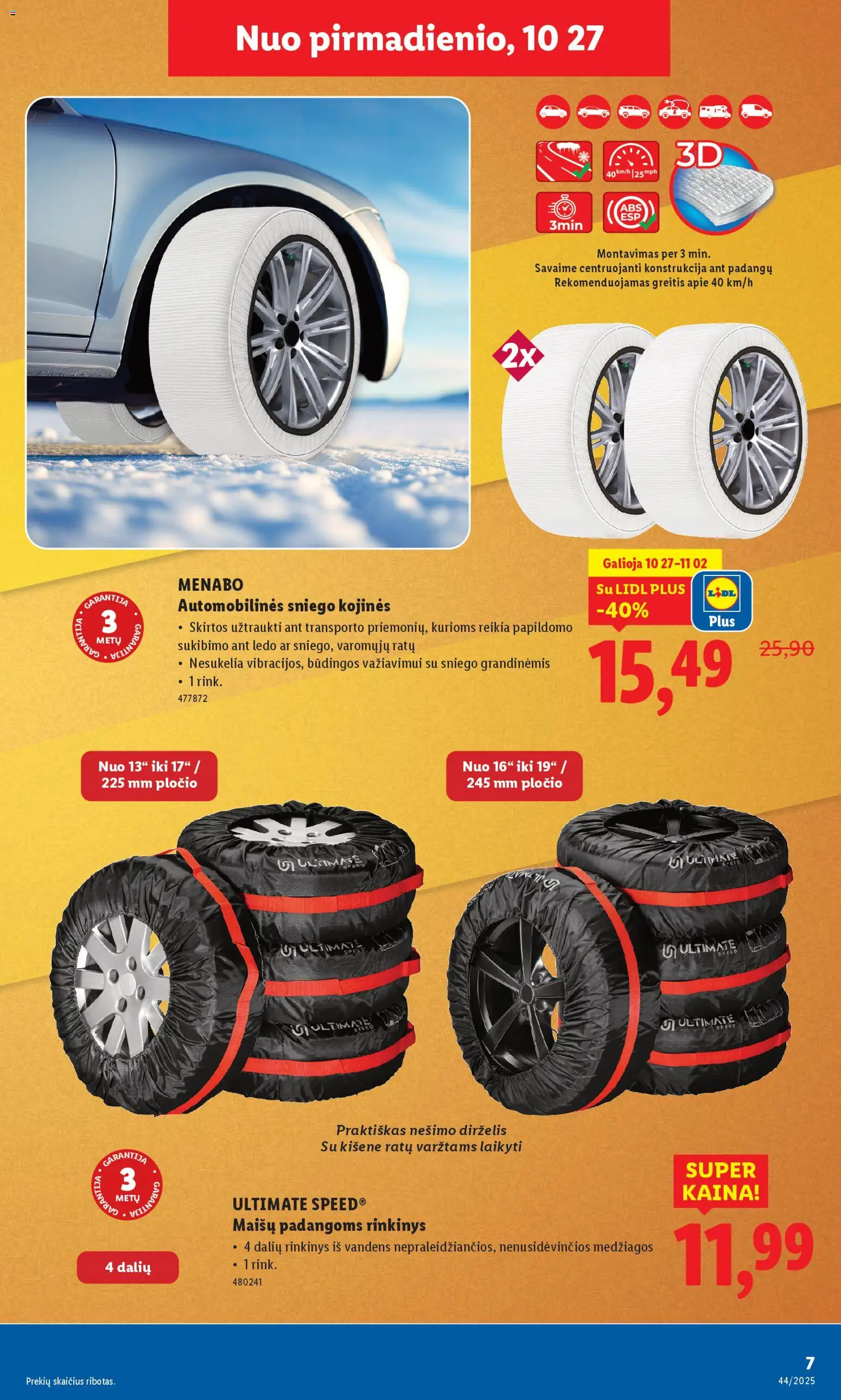 LIDL akcijos nuo 27.10.2025 | Puslapis: 7 | Prekių: Kojinės