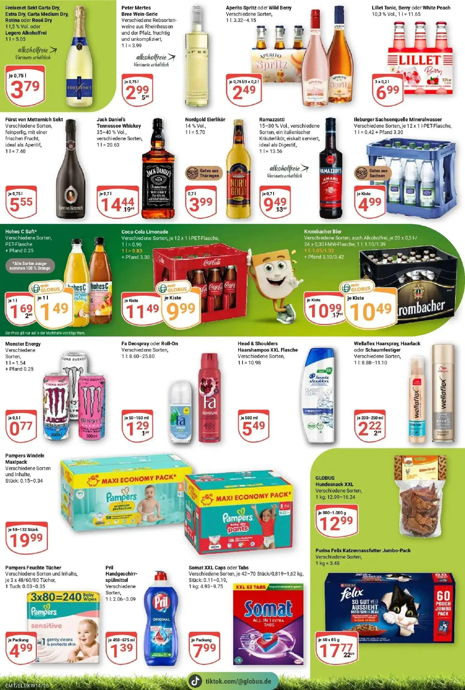 Globus prospekt Erfurt-Linderbach	 – gültig ab 30.03.2026 | Seite: 10 | Produkte: Sekt, Lillet, Deospray, Krombacher