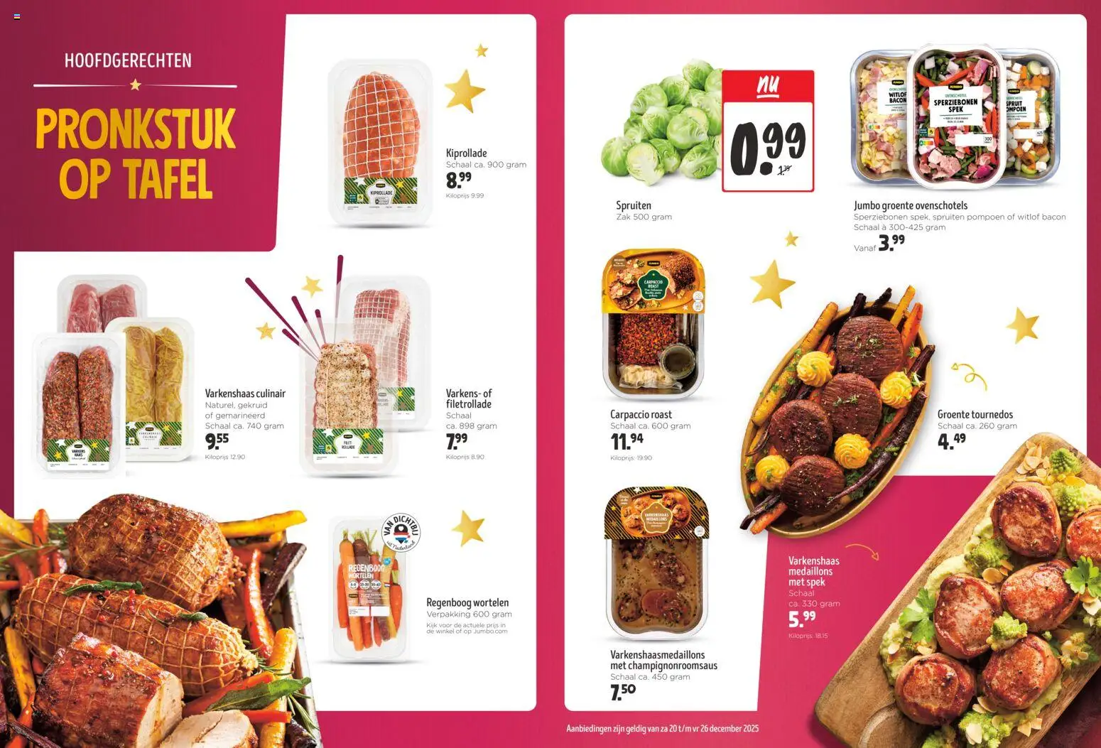 {H1} | Pagina: 5 | Producten: Pompoen, Wortelen, Bacon, Zak