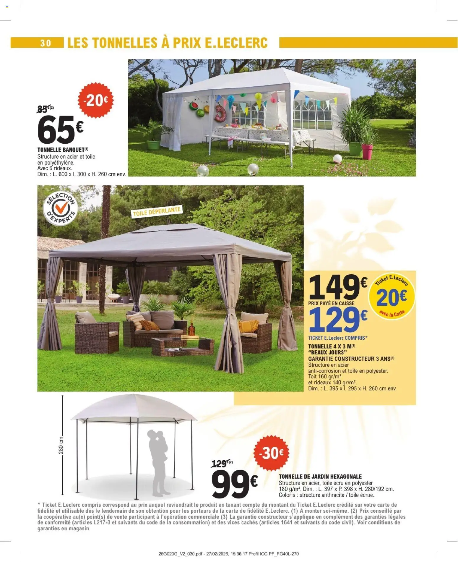 {H1} | Page: 30 | Produits: Tonnelle