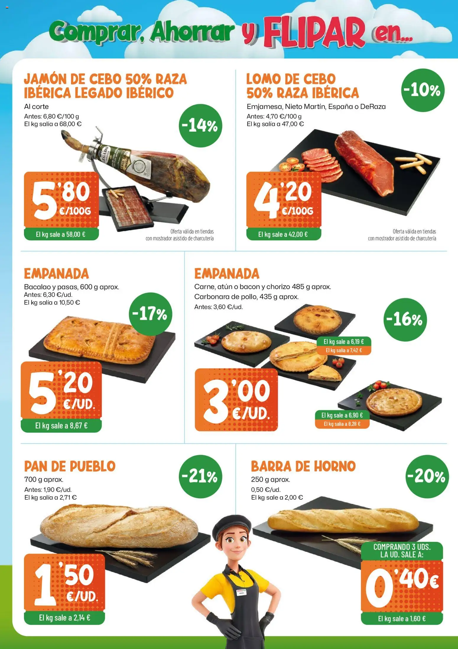 AhorraMas folleto │ válido desde el 26.03.2026 | Página: 4 | Productos: Pan, Jamón, Pan de pueblo, Horno