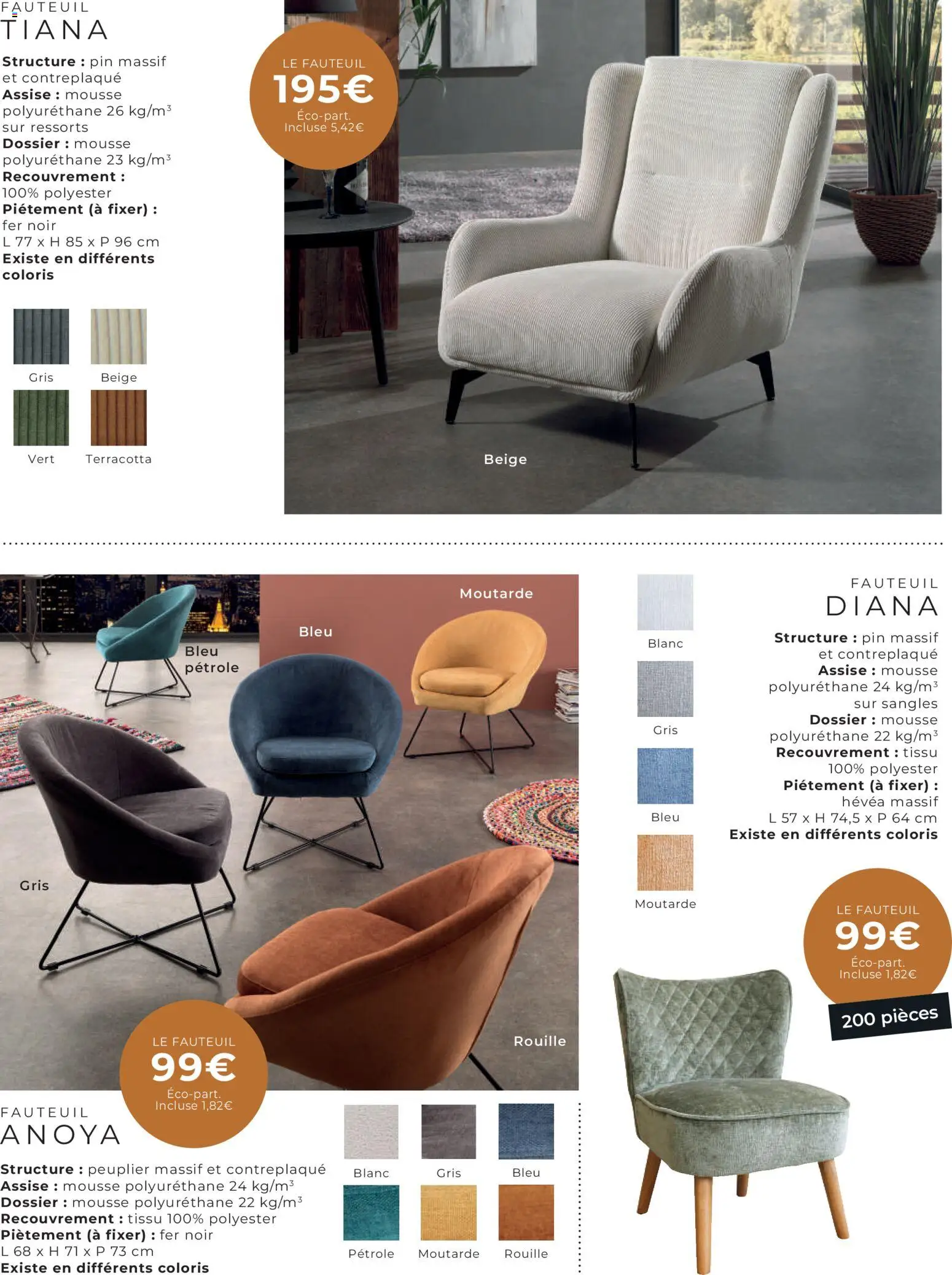 {H1} | Page: 46 | Produits: Mousse, Fauteuil, Moutarde