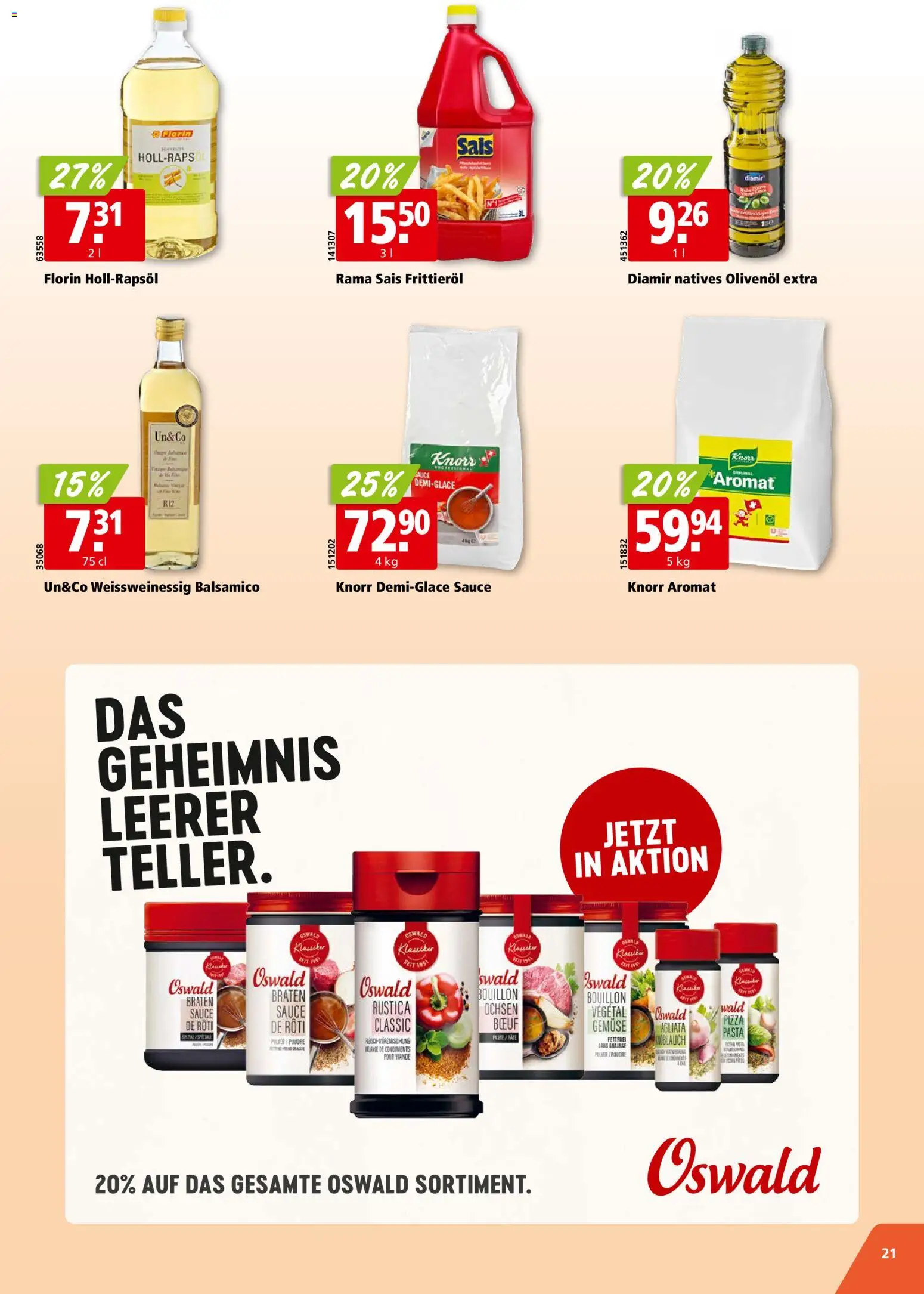 Aligro Aktionen – gültig ab 19.01.2026 | Seite: 21 | Produkte: Balsamico, Pulver, Pasta, Knoblauch