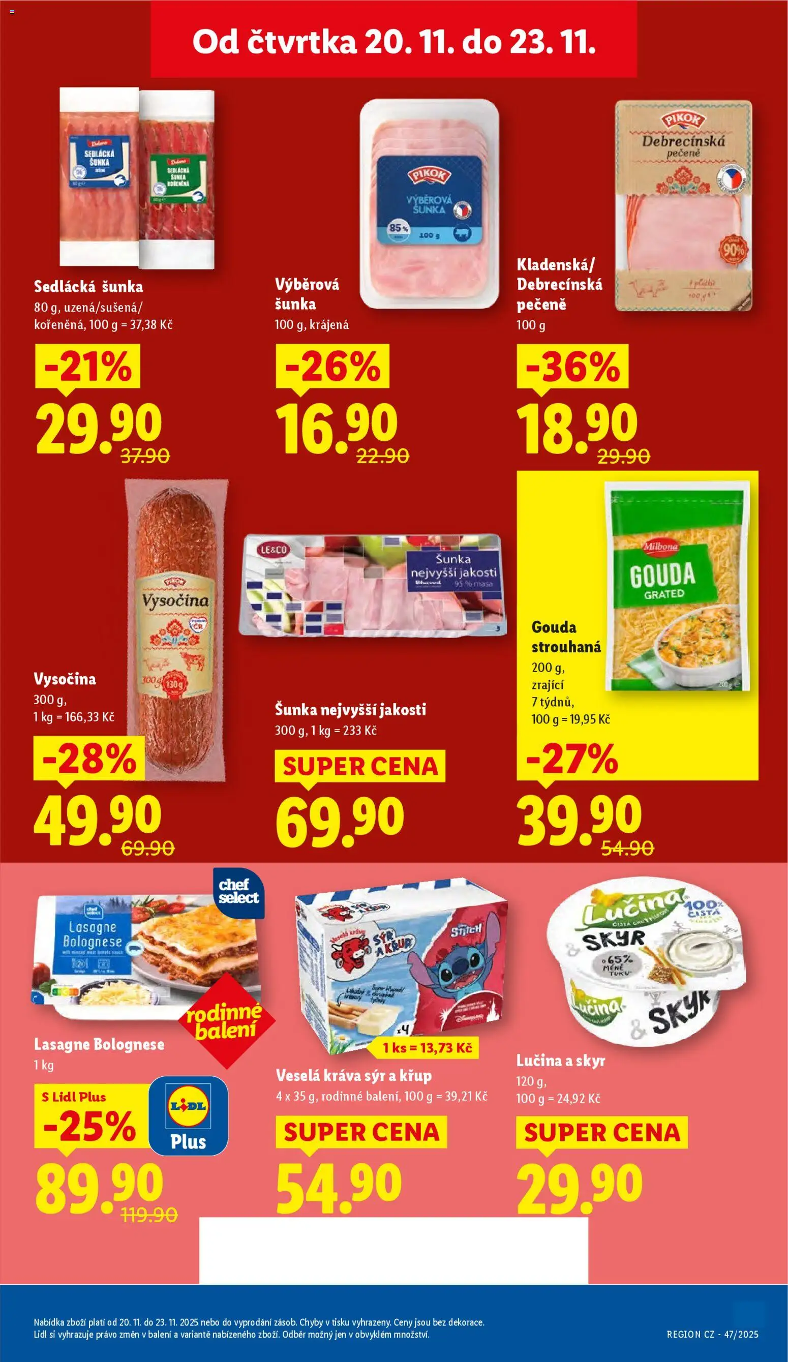 Lidl Black Friday od 20.11.2025 | Strana: 19 | Produkty: Lučina, Šunka, Lasagne, Pikok