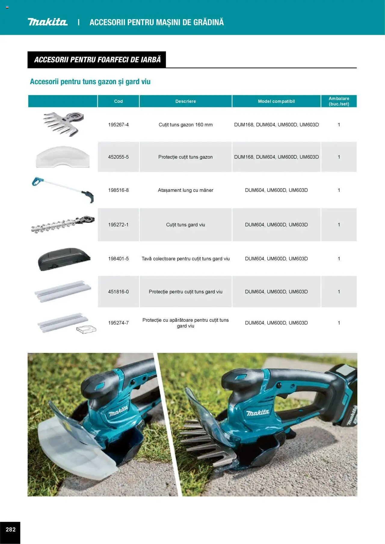 Noul catalog Makita – valabil de la 01.04.2025 | Pagină: 282 | Produse: Mâner, Cuțit