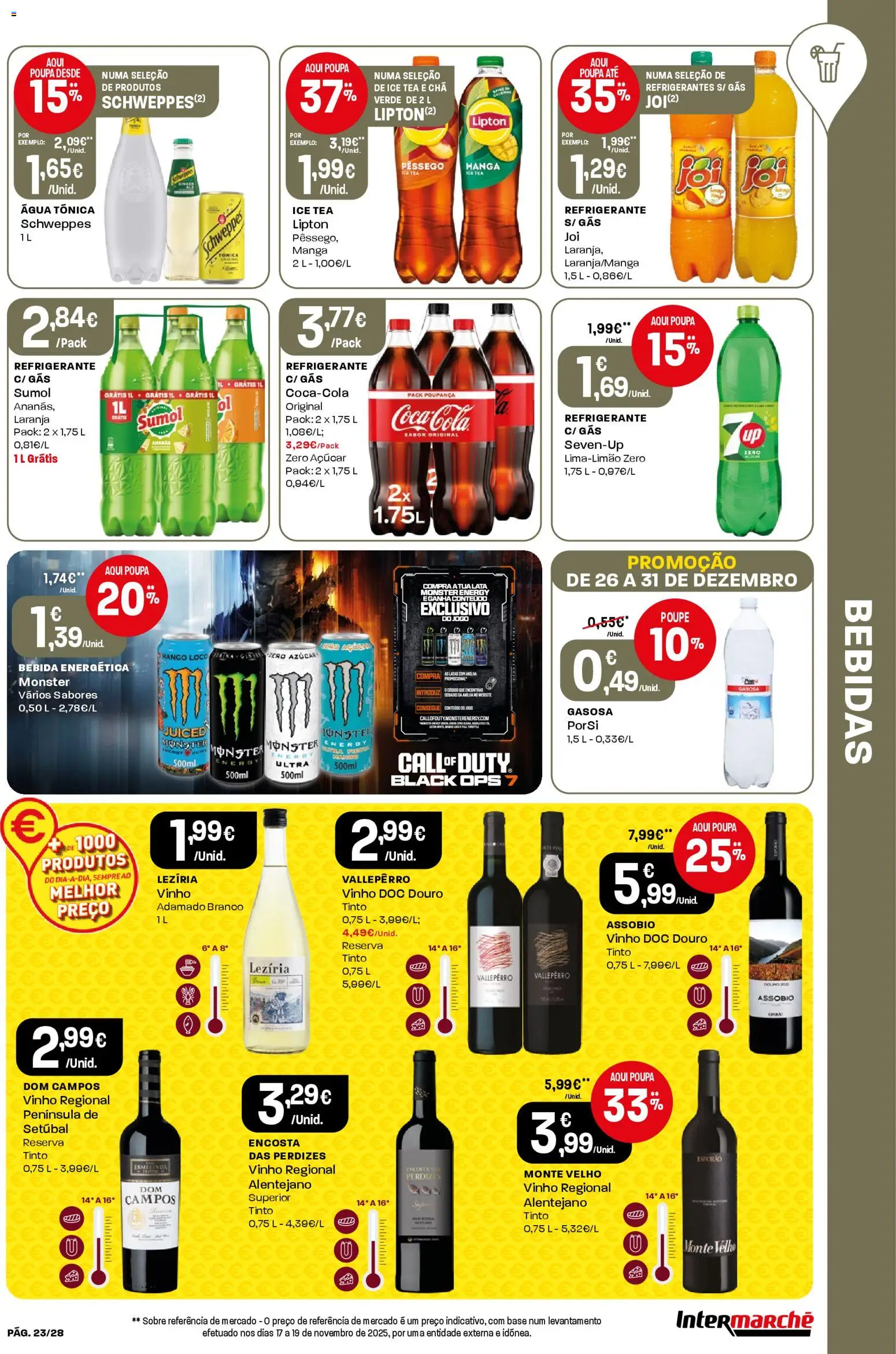 Intermarché Folheto Contact │ válido de 26.12.2025 | Página: 23 | Produtos: Refrigerante, Anilha, Vinho, Bebida