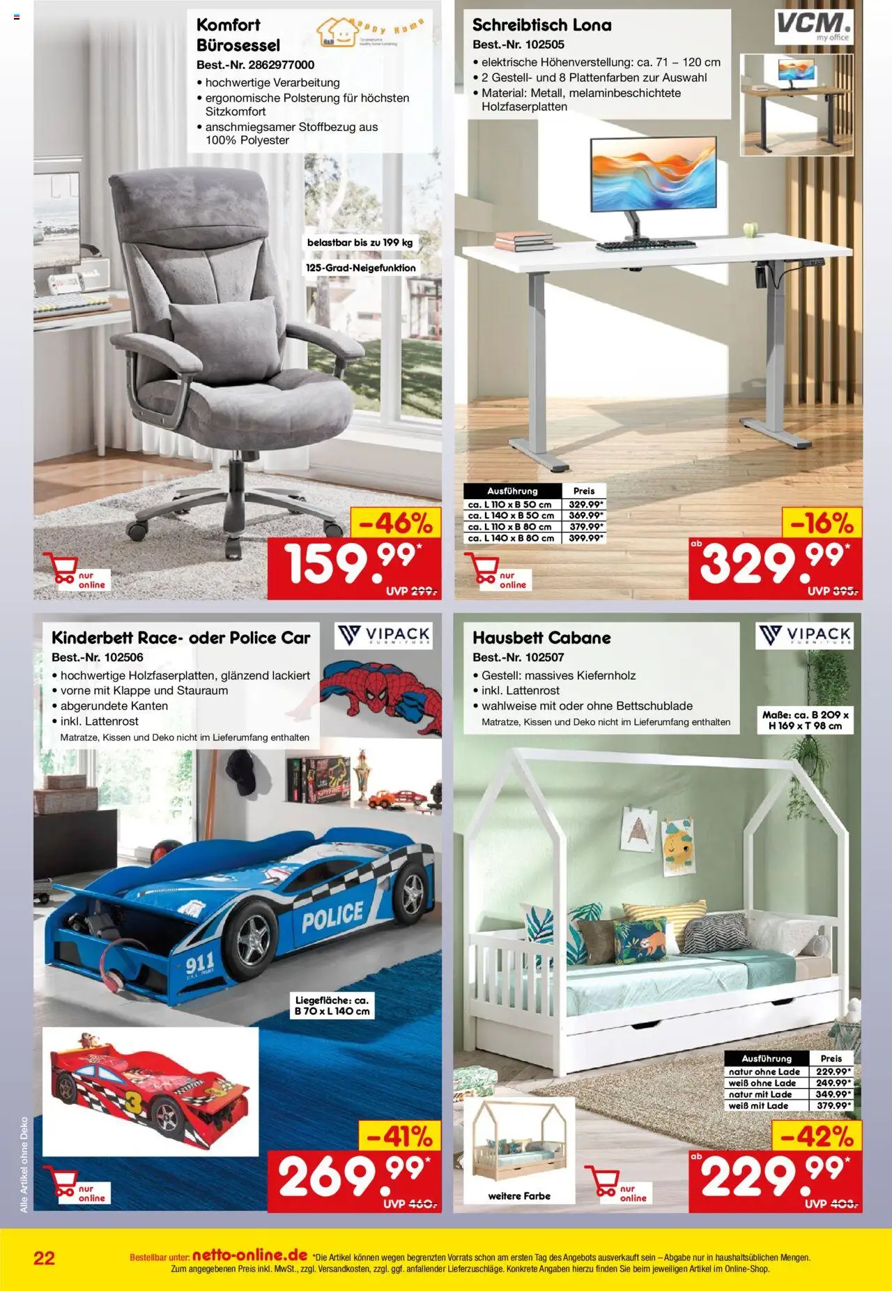 Netto Marken-Discount Online-Angebote Oktober – gültig ab 01.10.2025 | Seite: 22 | Produkte: Kissen, Lattenrost