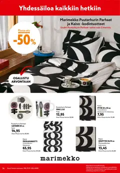 K-Citymarket-mainoslehti voimassa 27.04.2026 alkaen | Sivu: 14 | Tuotteet: Pussilakanasetti, Pyyhe, Muki, Lautanen