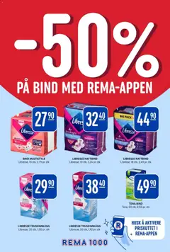 Forhåndsvisning av Rema 1000 kundeavis gyldig fra 20.04.2026 | Side: 35 | Produkter: Bind, Truseinnlegg