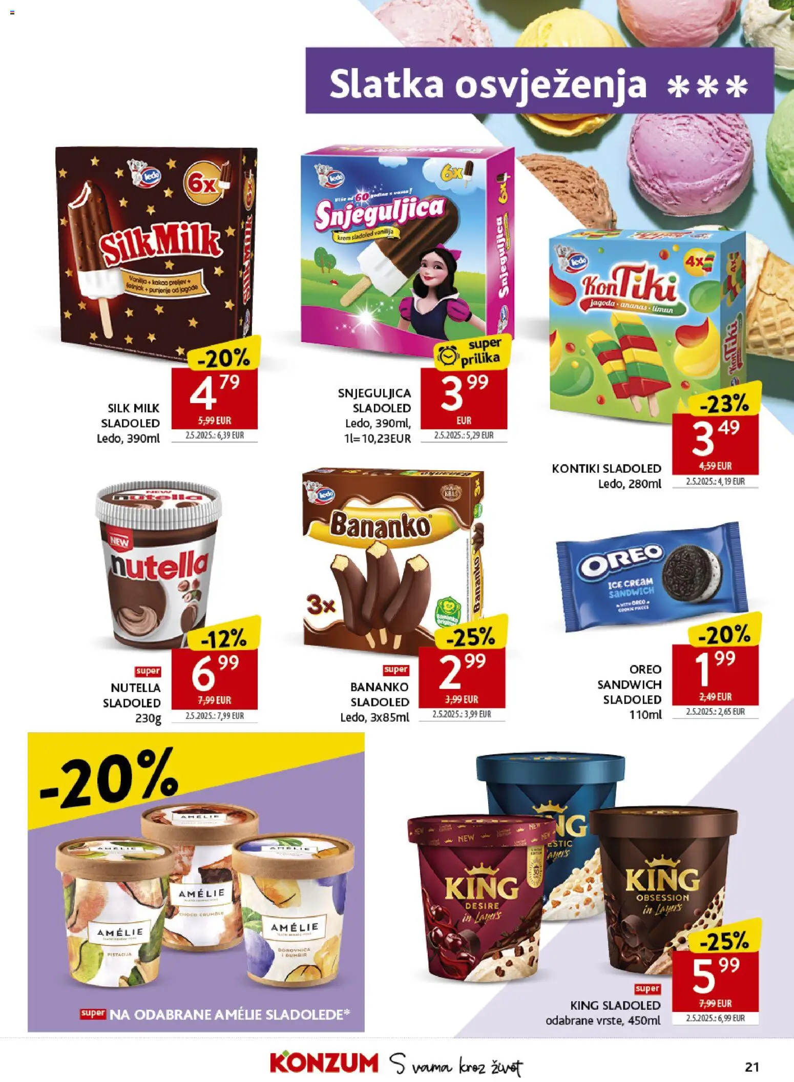 Konzum HR akciós ujság - amely érvényes a következő dátumtól: 22.04.2026 | Oldal: 21 | Termékek: Nutella