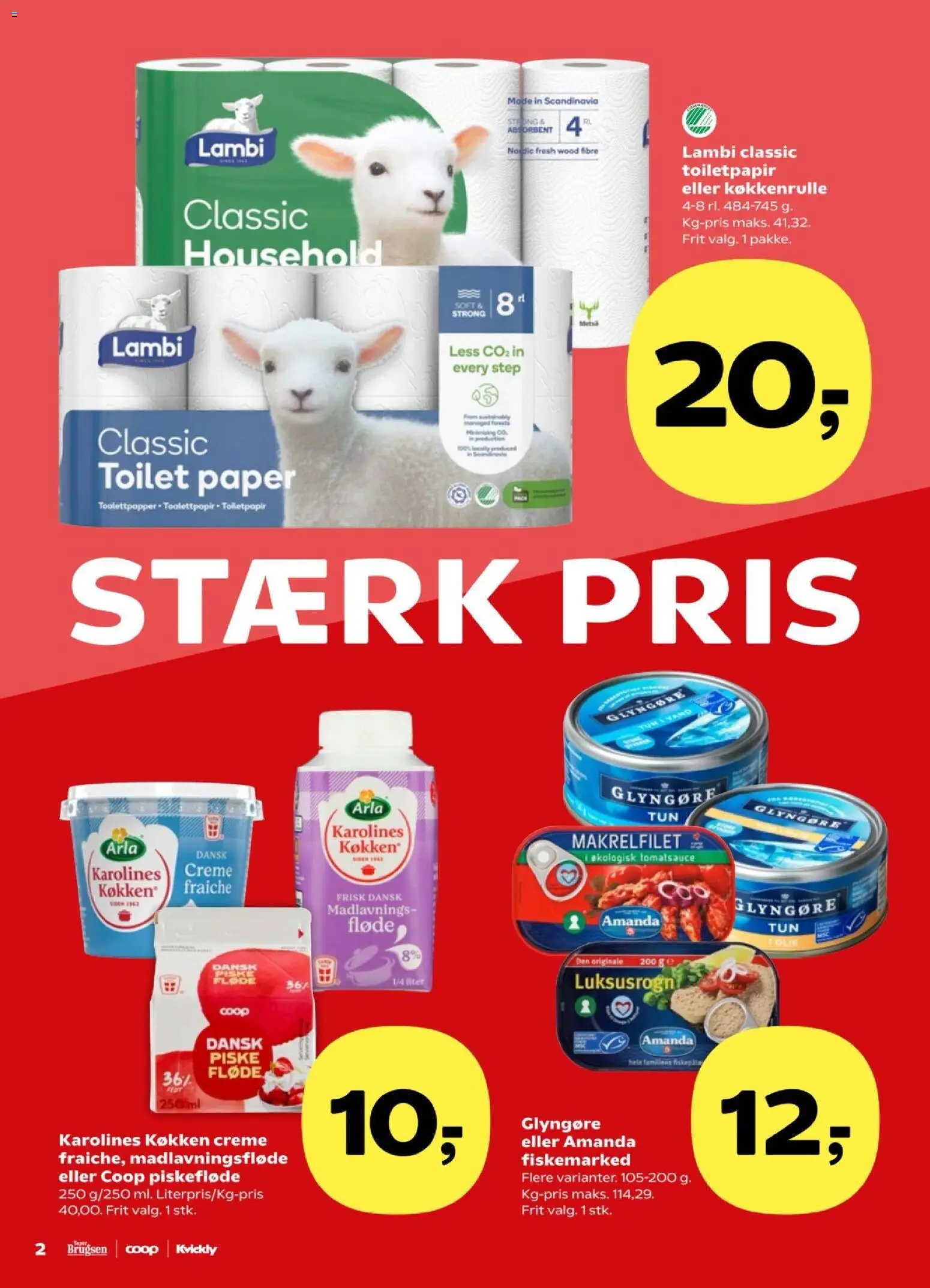 Kvickly tilbudsavis – gyldig fra 06.02.2026 | Side: 2 | Produkter: Creme, Fløde, Toilet