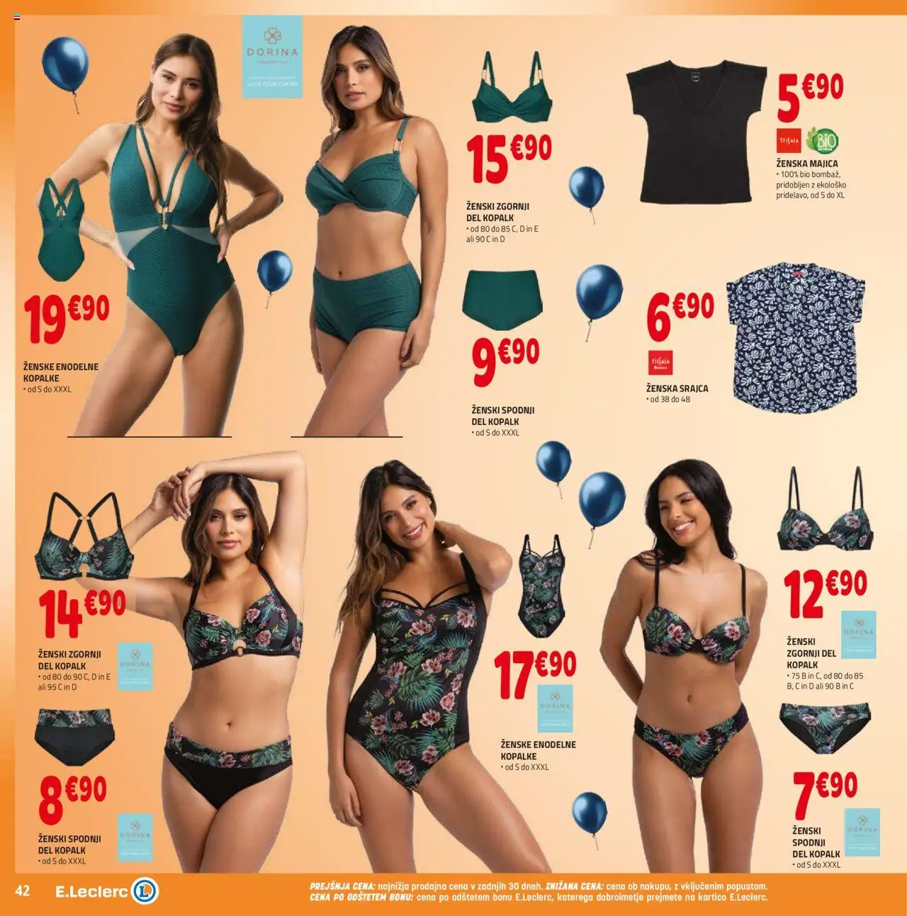 E.leclerc katalog │ velja od 11.06.2025 | Stran: 42 | Izdelki: Srajca, Majica, Kopalke