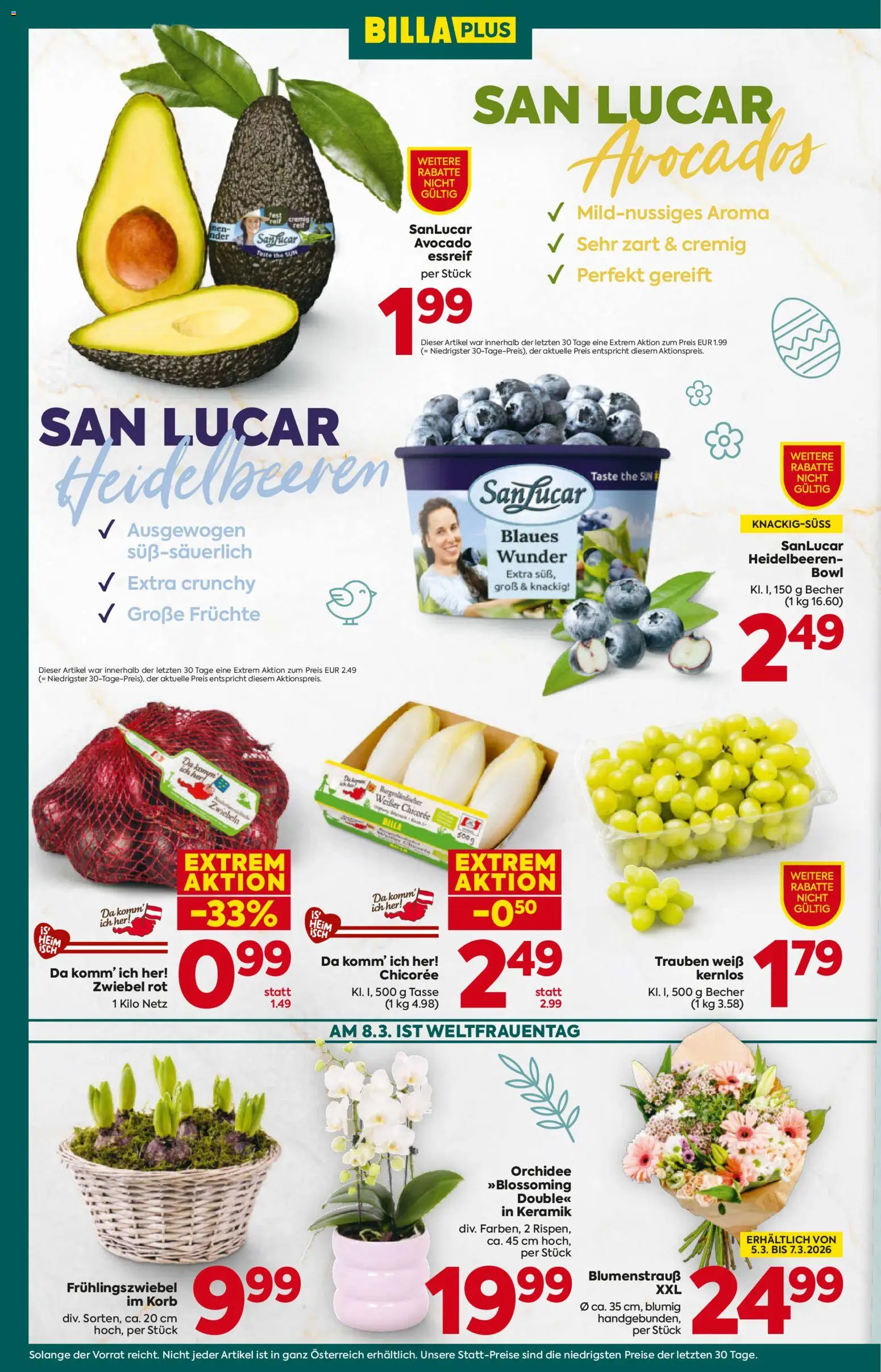 Billa Plus Flugblatt gültig ab 05.03.2026 | Seite: 8 | Produkte: Avocado, Korb