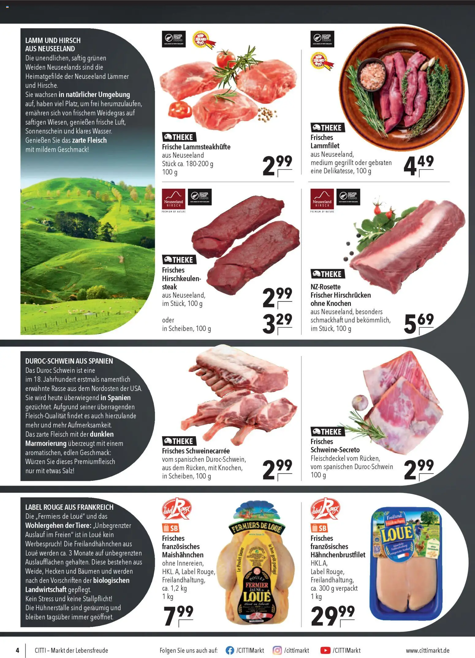 CITTI Markt Prospekt 	 – gültig ab 25.03.2026 | Seite: 4 | Produkte: Theke, Rouge, Salz, Fleisch