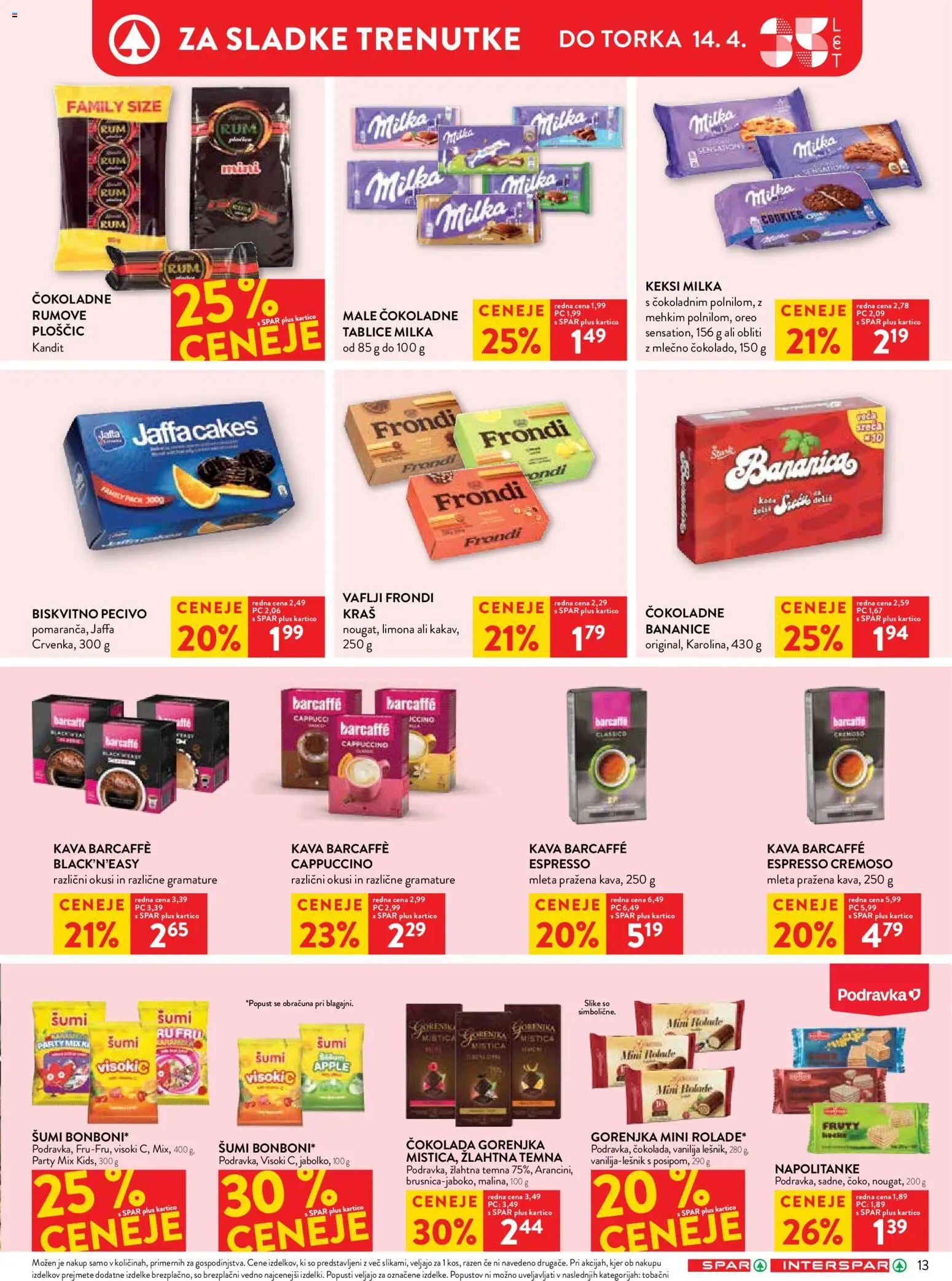 Novi Spar katalog ponudbe – veljaven od 08.04.2026 | Stran: 14 | Izdelki: Napolitanke, Keksi, Vaflji, Limona