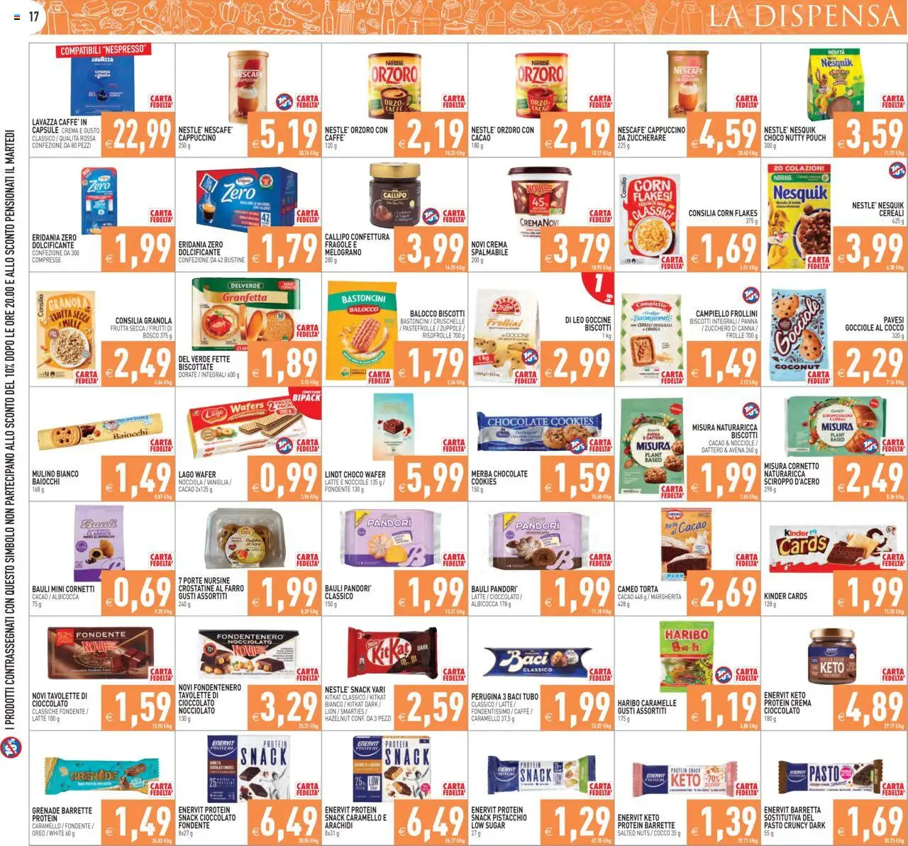 Volantino PIM Supermercati del 17.09.2025 | Pagina: 17 | Prodotti: Crostatine, Barretta, Cocco, Farro