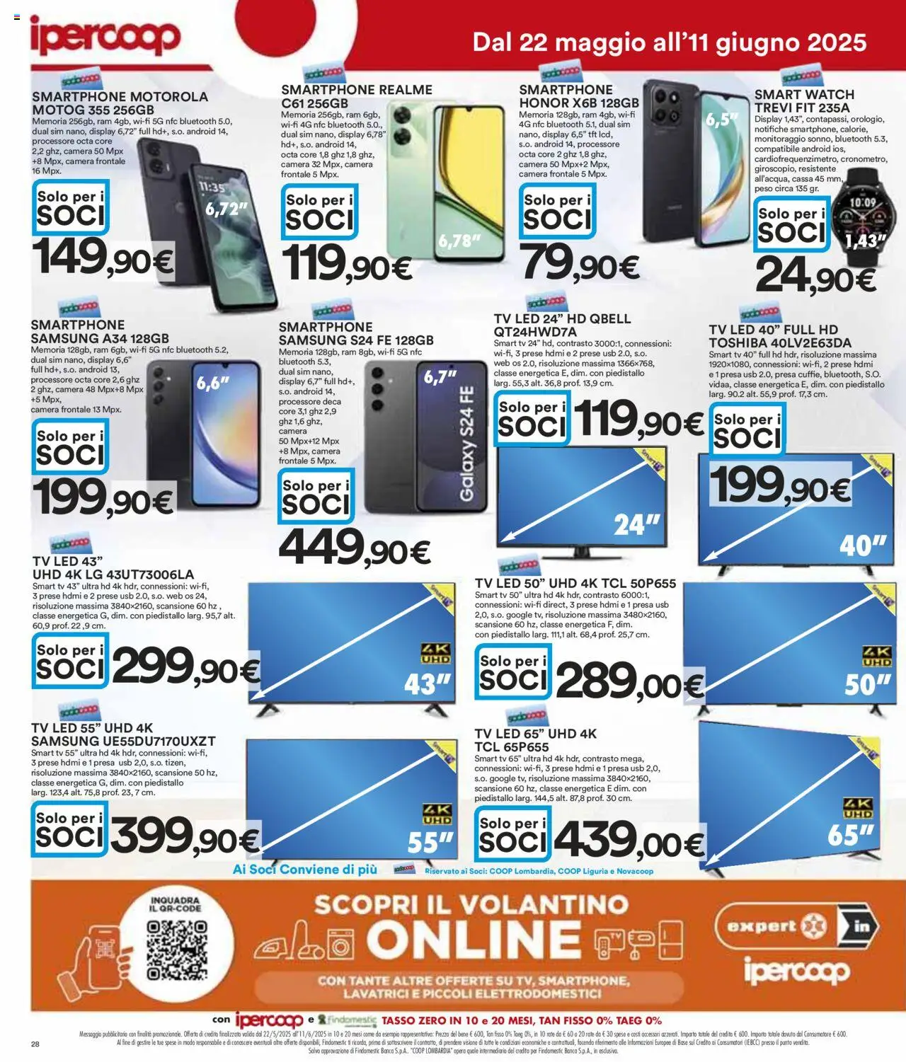 Volantino Ipercoop del 22.05.2025 | Pagina: 28 | Prodotti: Smartphone samsung, Smart watch, smart TV, Presa